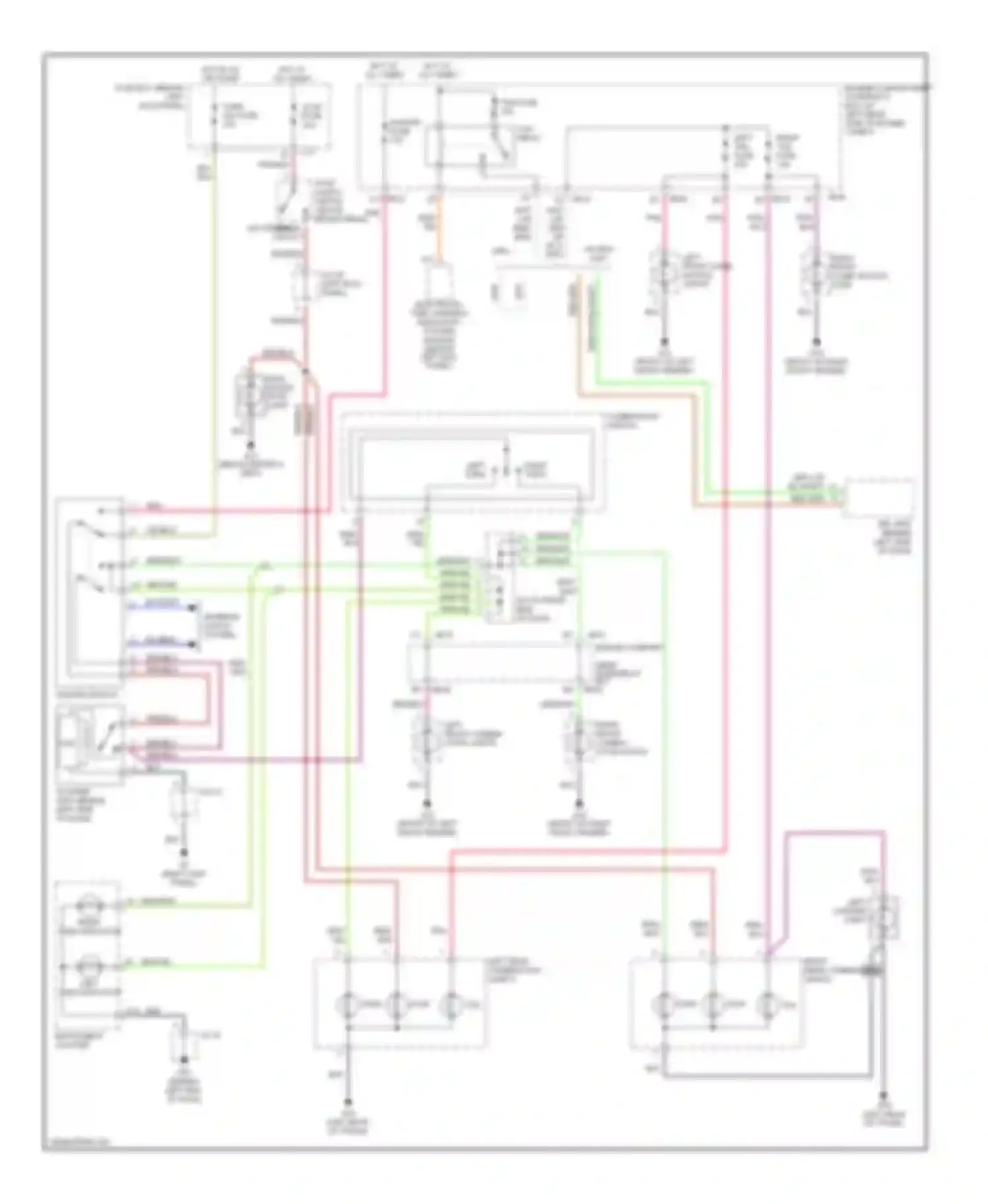 Wiring diagram left license light for Kia Spectra I facelift (2001-2004) (1 of 2)