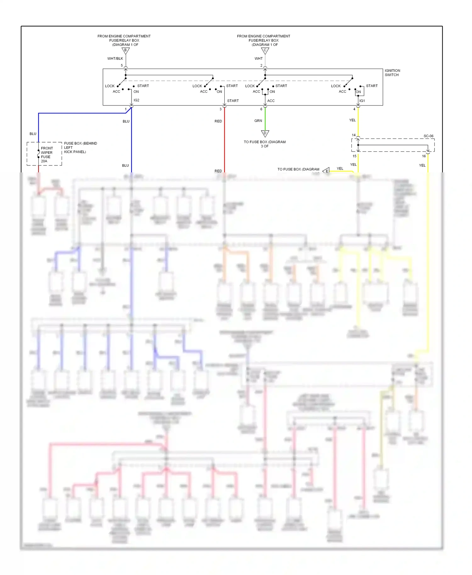 Wiring diagram nca for Kia Spectra I facelift (2001-2004) (7 of 12)