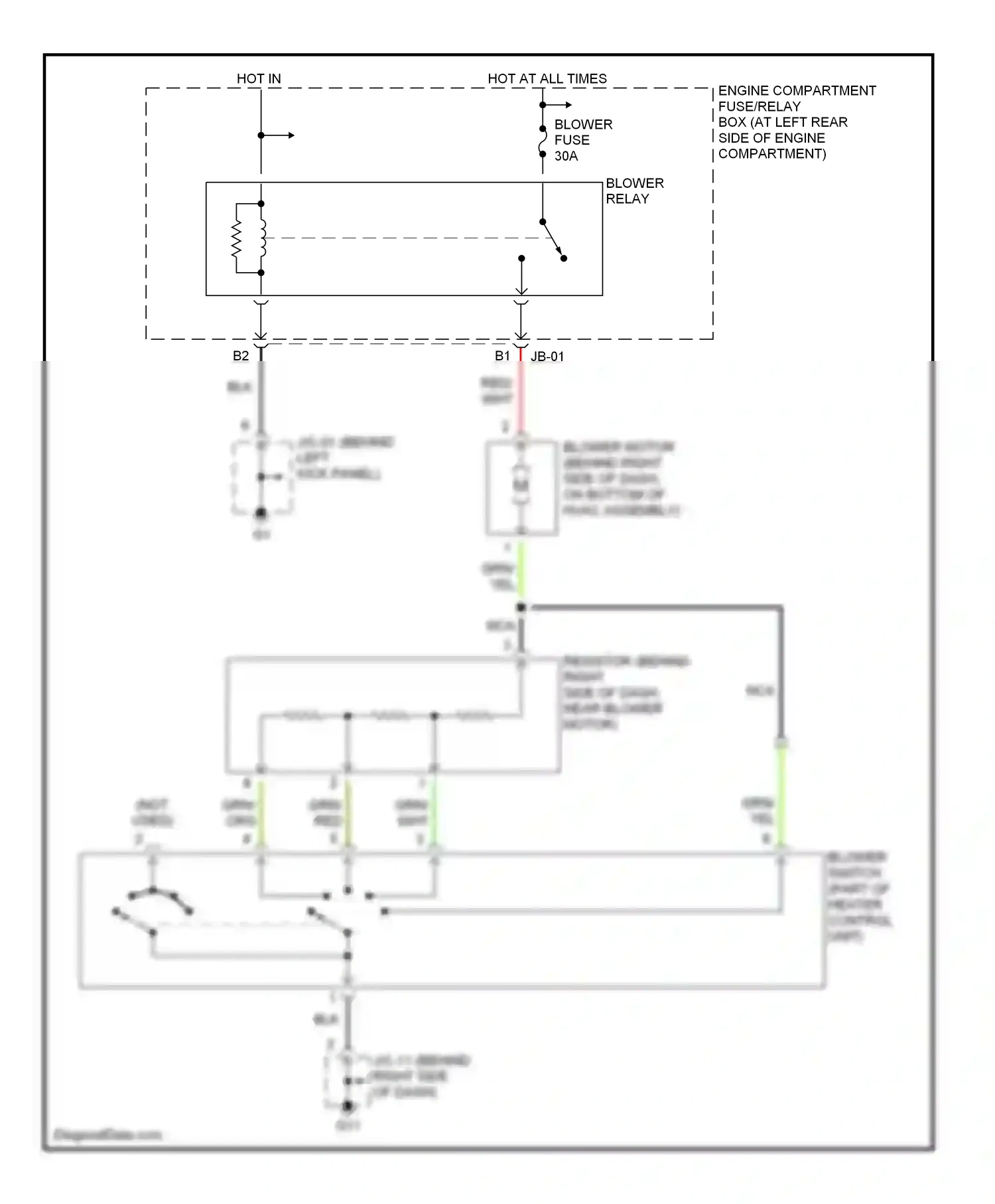 Wiring diagram yel for Kia Spectra I facelift (2001-2004) (6 of 32)