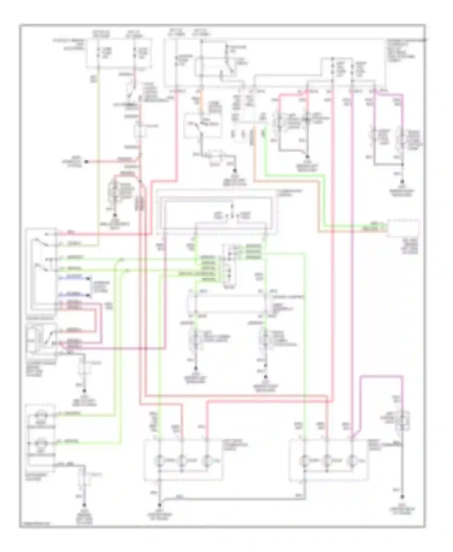 Spectra Kia I (2000-2001): Exterior lamps circuit