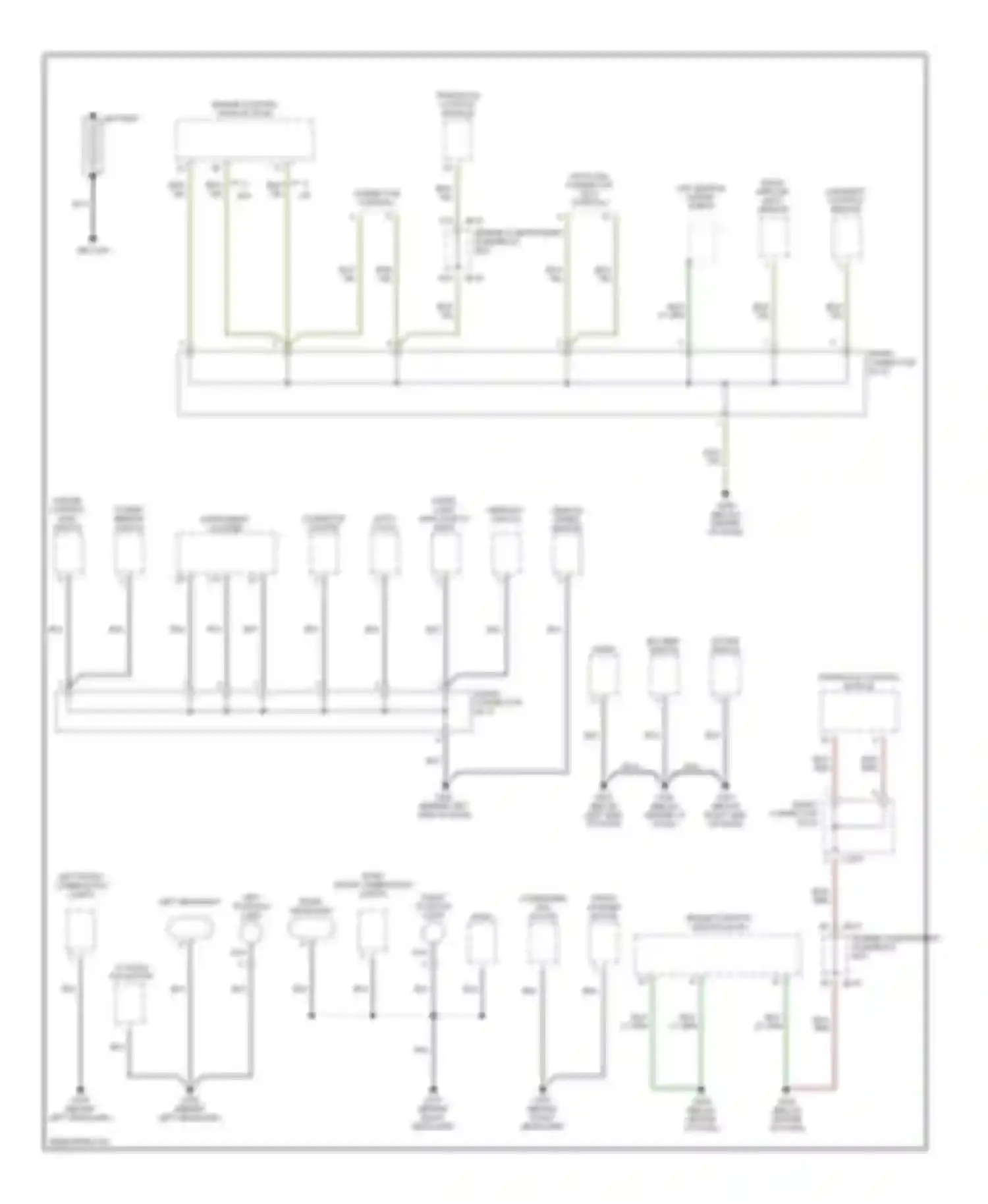 Spectra Kia I (2000-2001): Ground distribution circuit (1 of 2)