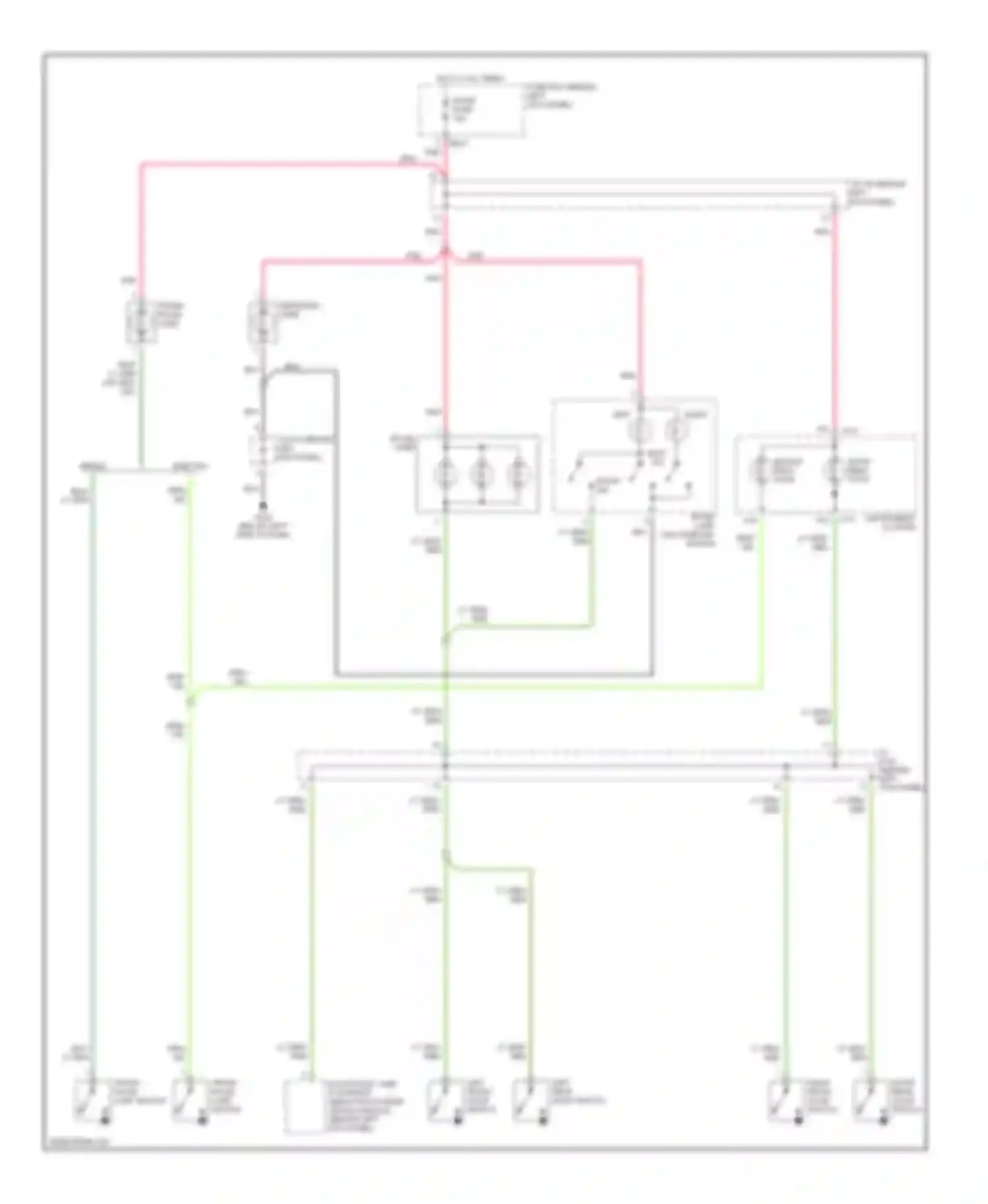 Spectra Kia I (2000-2001): Courtesy lamps circuit
