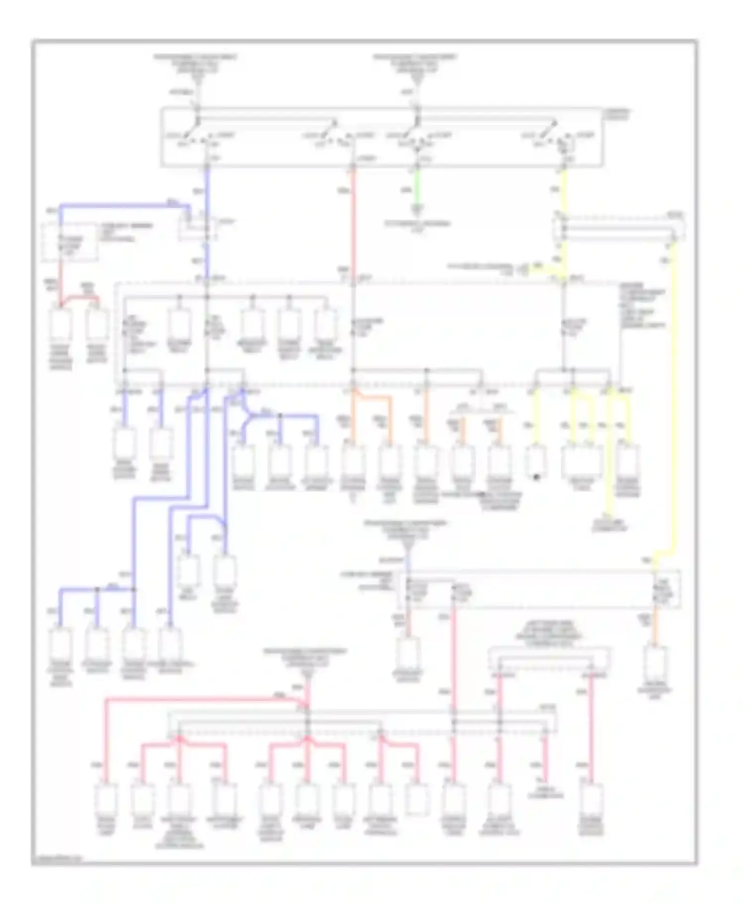 Spectra Kia I (2000-2001): Power distribution circuit (2 of 3)