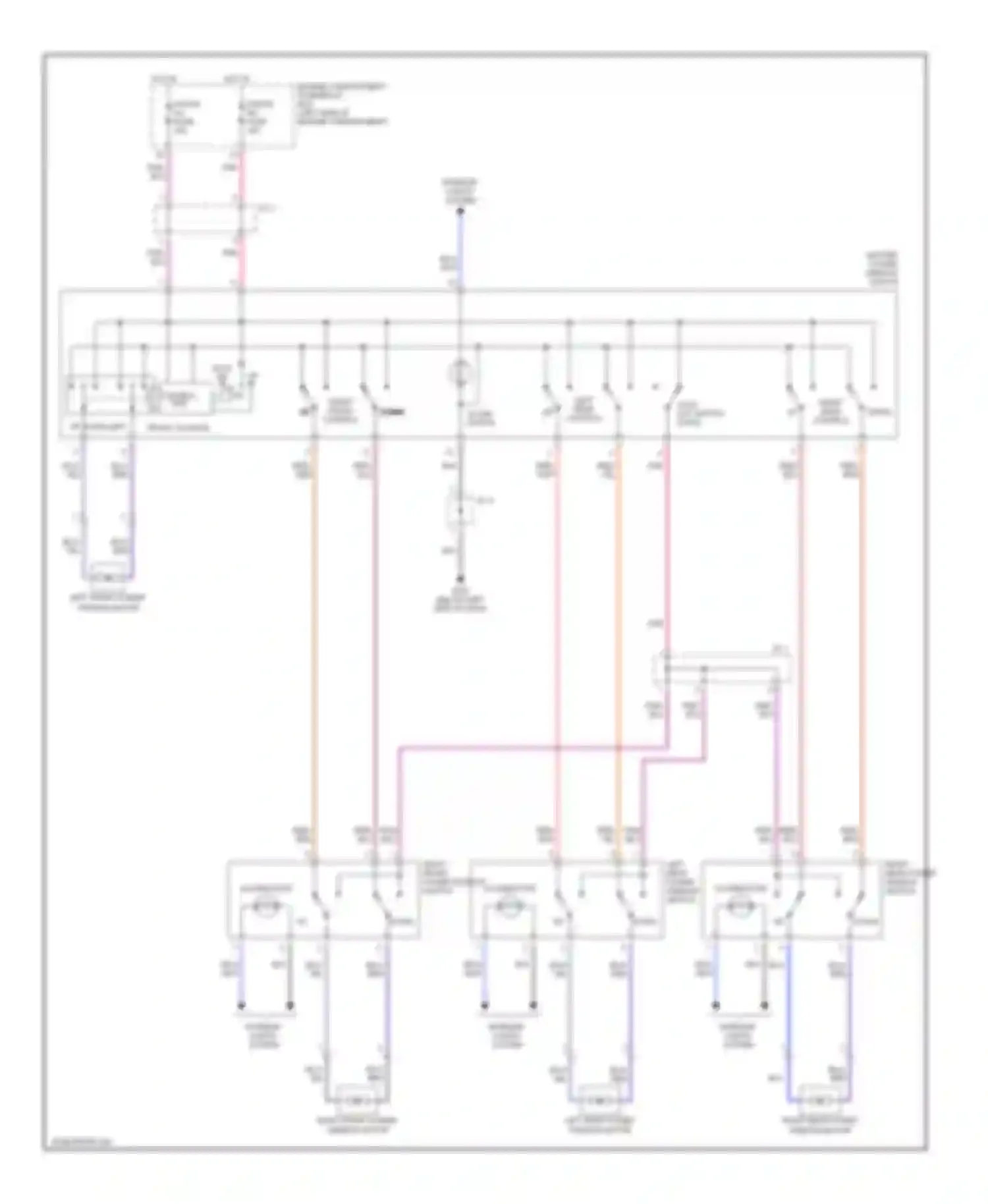 Spectra Kia I (2000-2001): Power window circuit