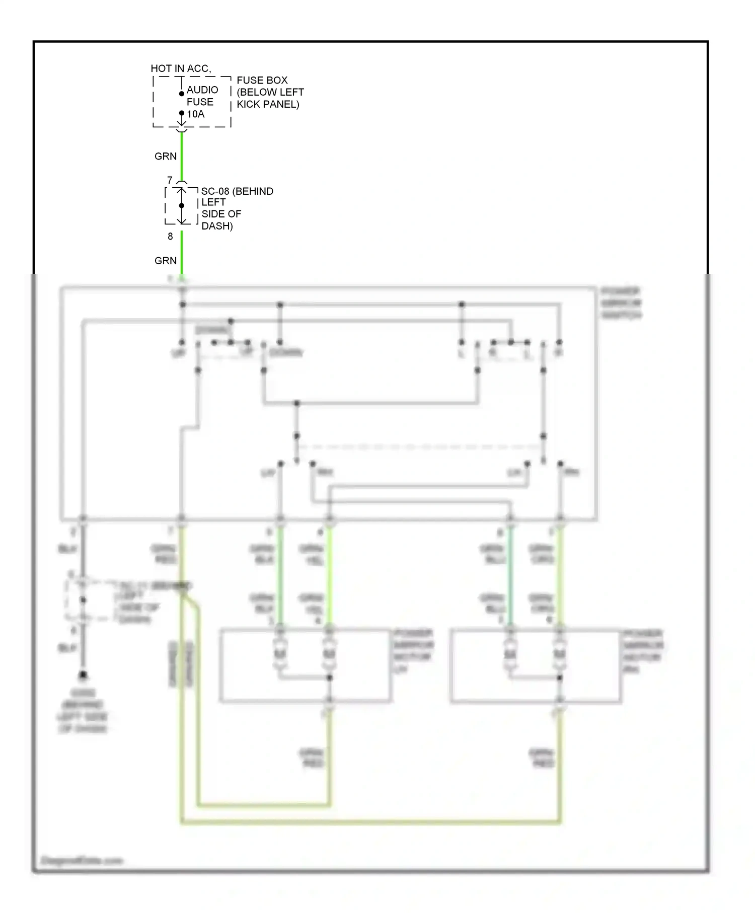 Kia Spectra I (2000-2001) blu wiring diagram  (16 of 22)