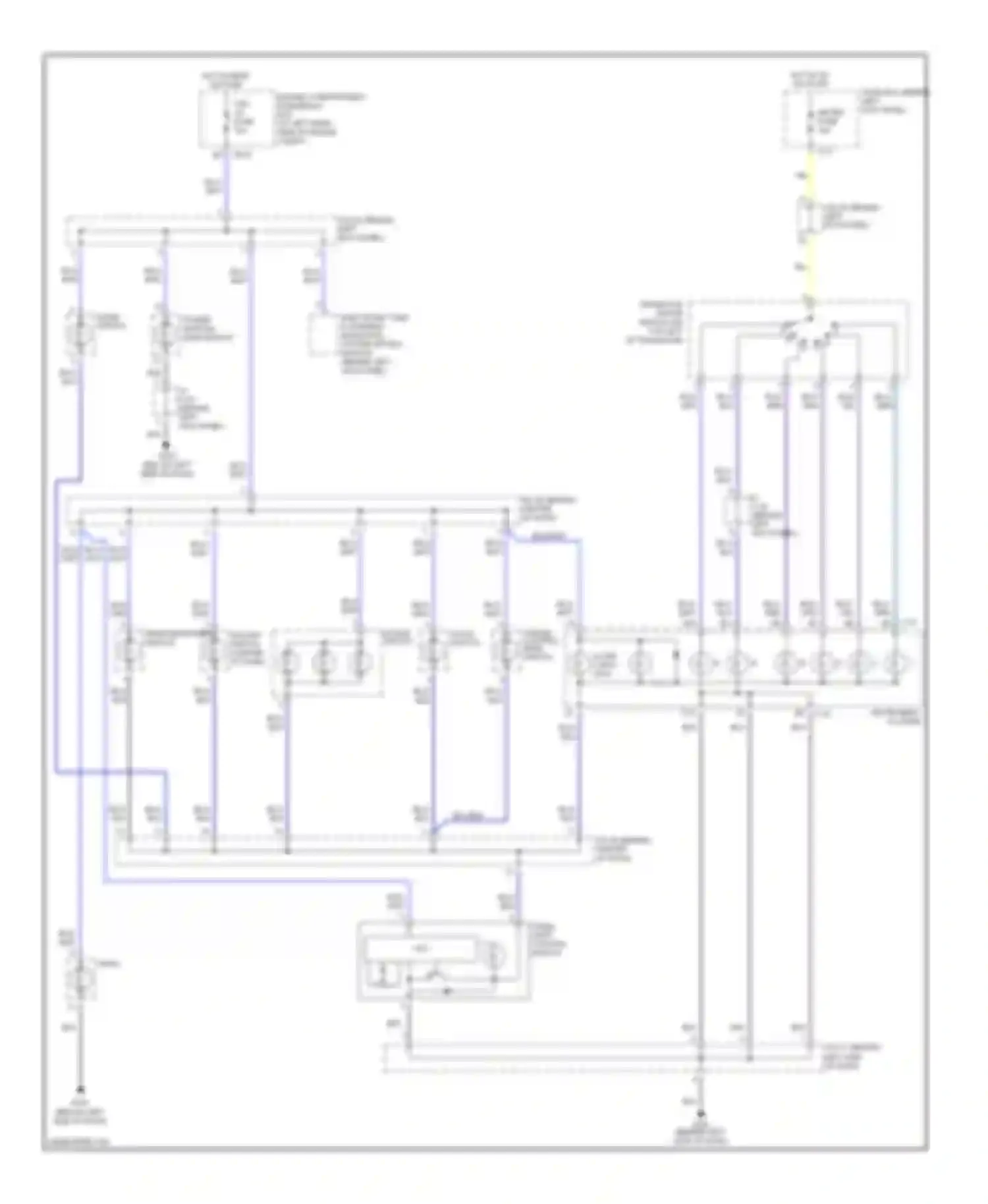 Wiring diagram mode switch for Kia Spectra I (2000-2001) (2 of 2)