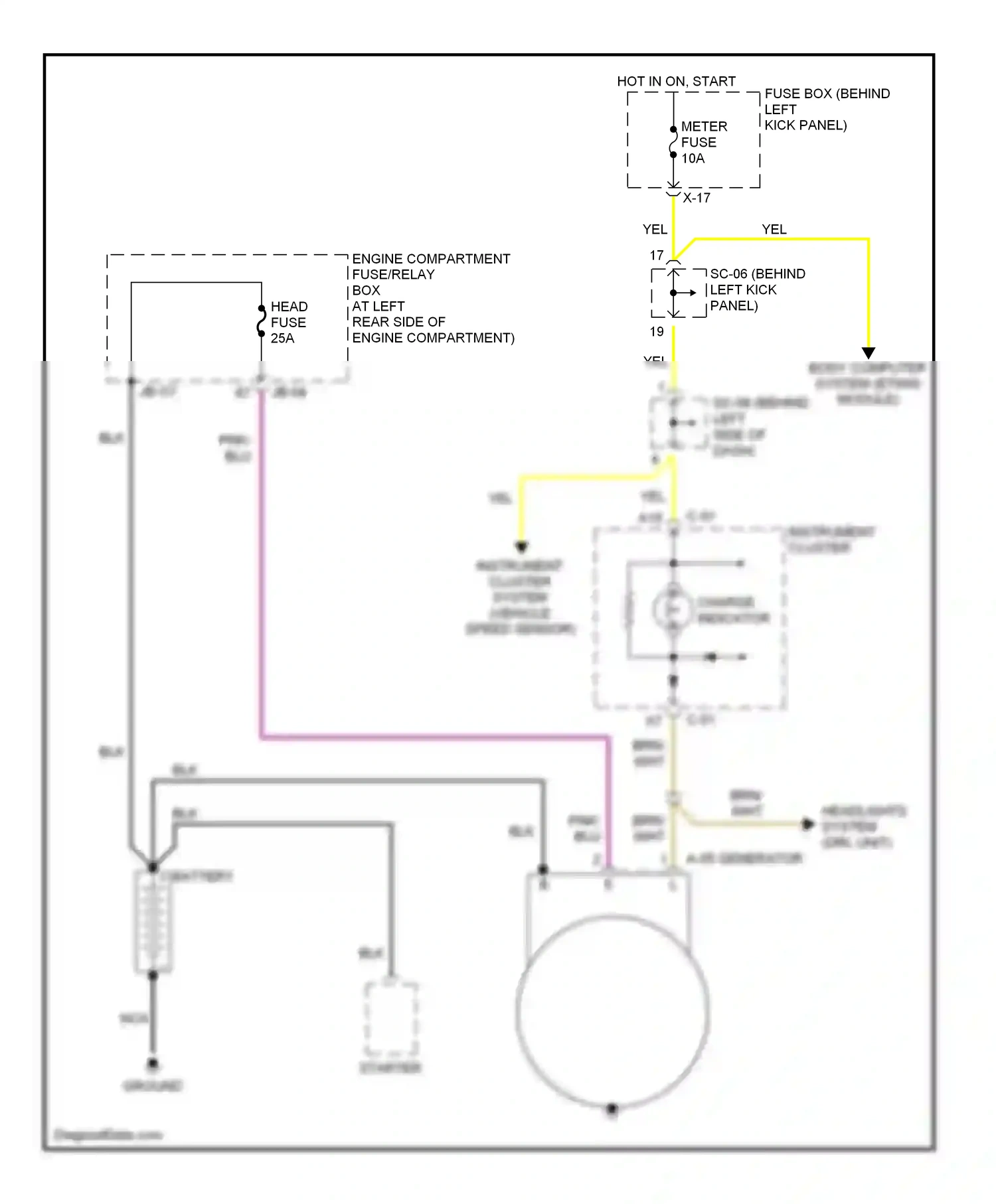 Wiring diagram nca for Kia Spectra I (2000-2001) (2 of 11)