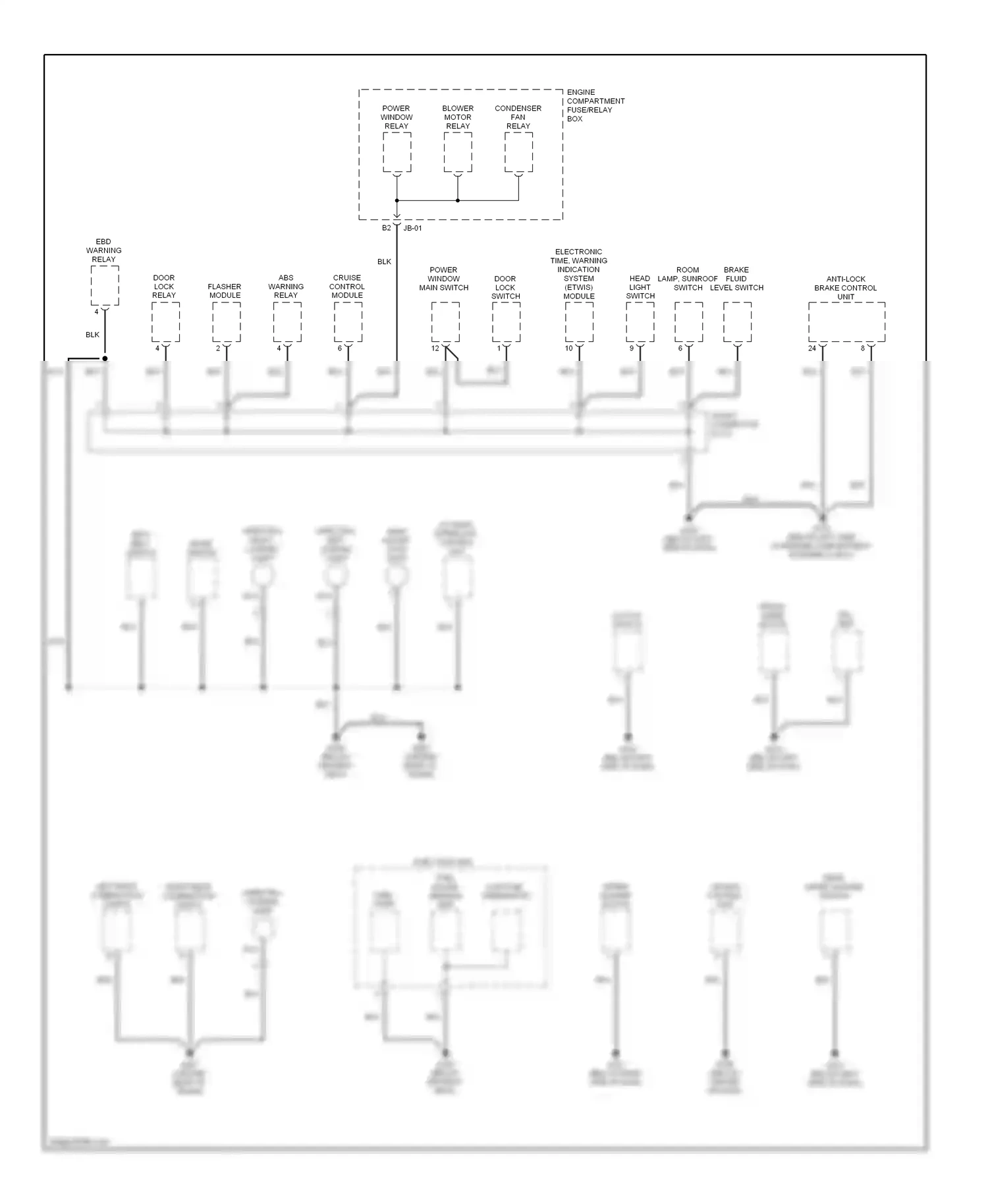 Wiring diagram nca for Kia Spectra I (2000-2001) (5 of 11)