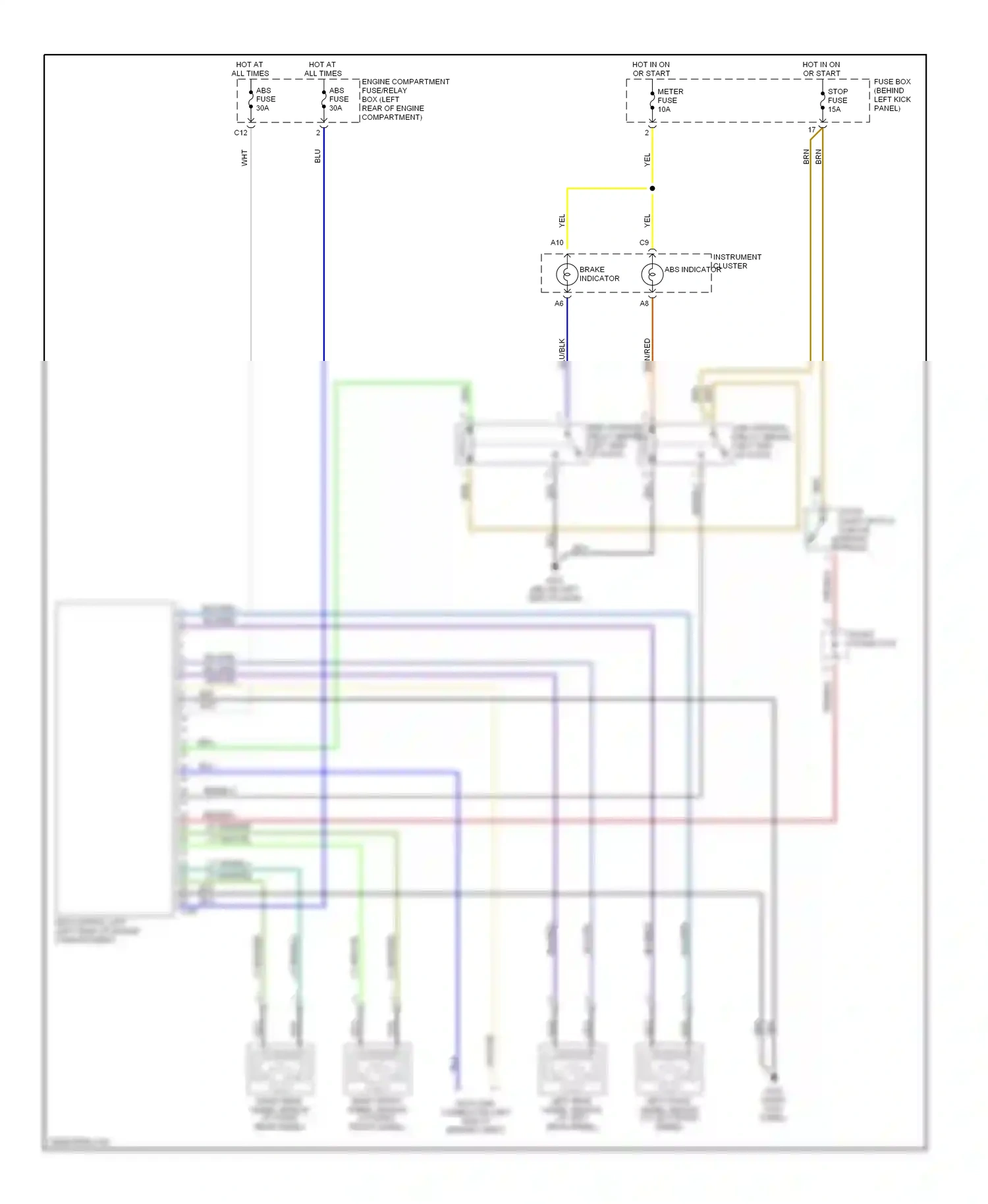 Wiring diagram nca for Kia Spectra I (2000-2001) (1 of 11)