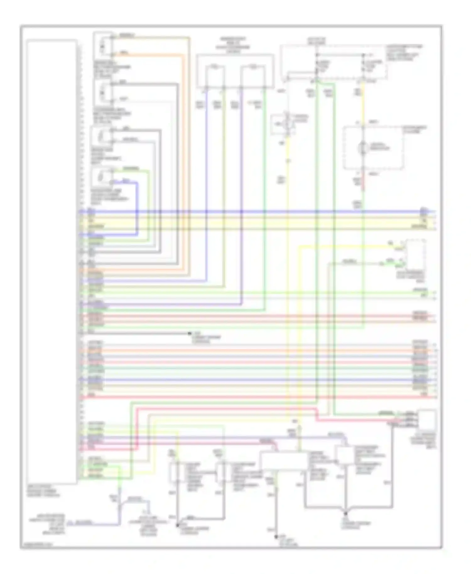 Spectra Kia II (2004-2008): Supplemental restraints circuit (1 of 2)