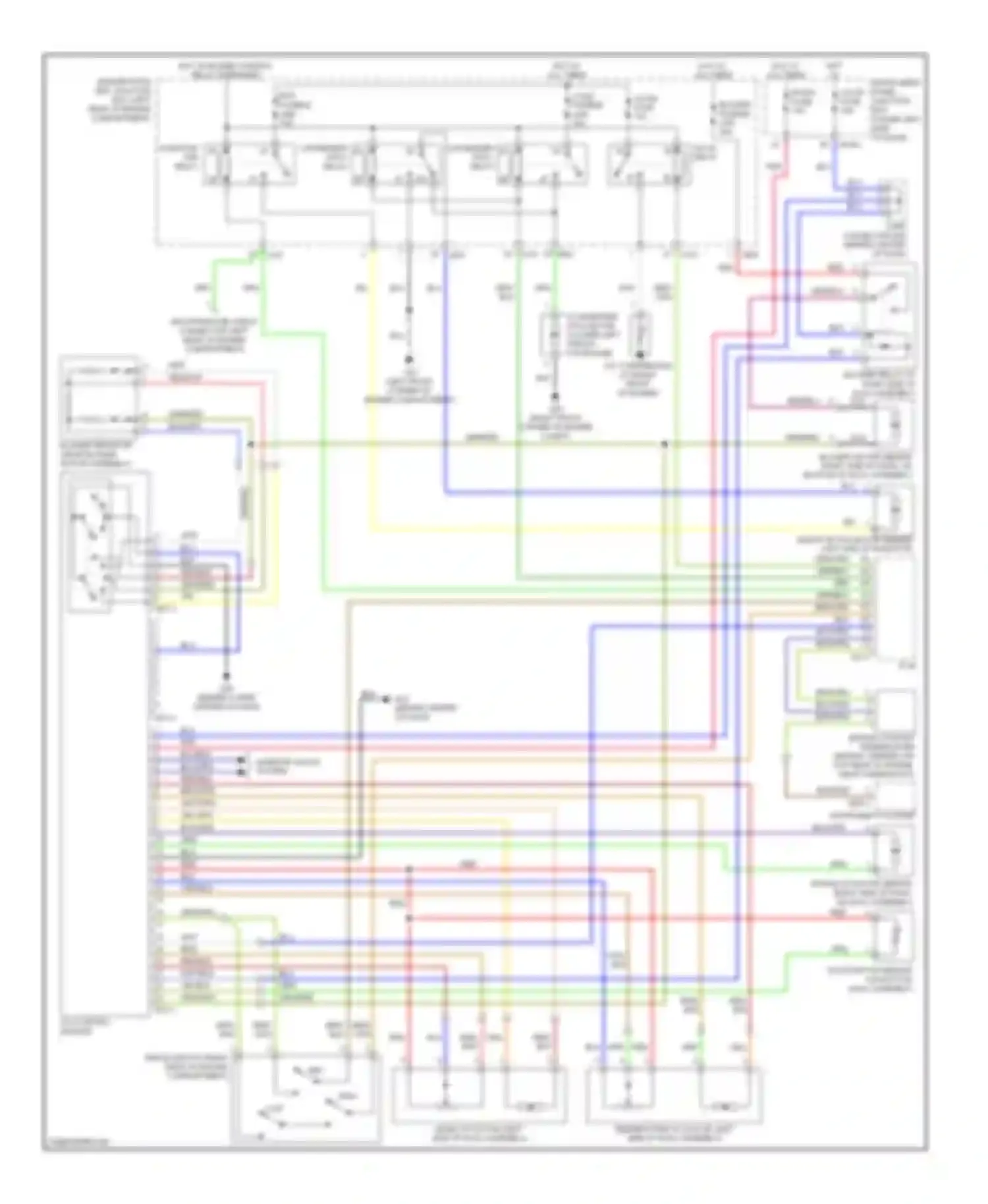 Wiring diagram a/c control module for Kia Spectra II (2004-2008)