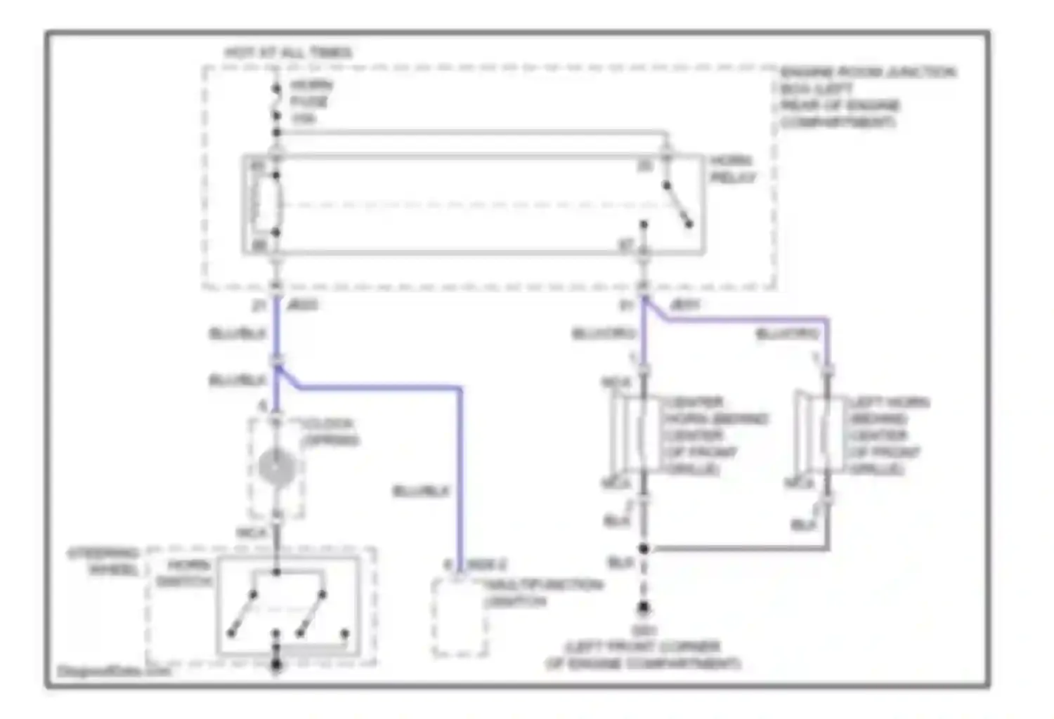 Wiring diagram clock- spring for Kia Spectra II (2004-2008)