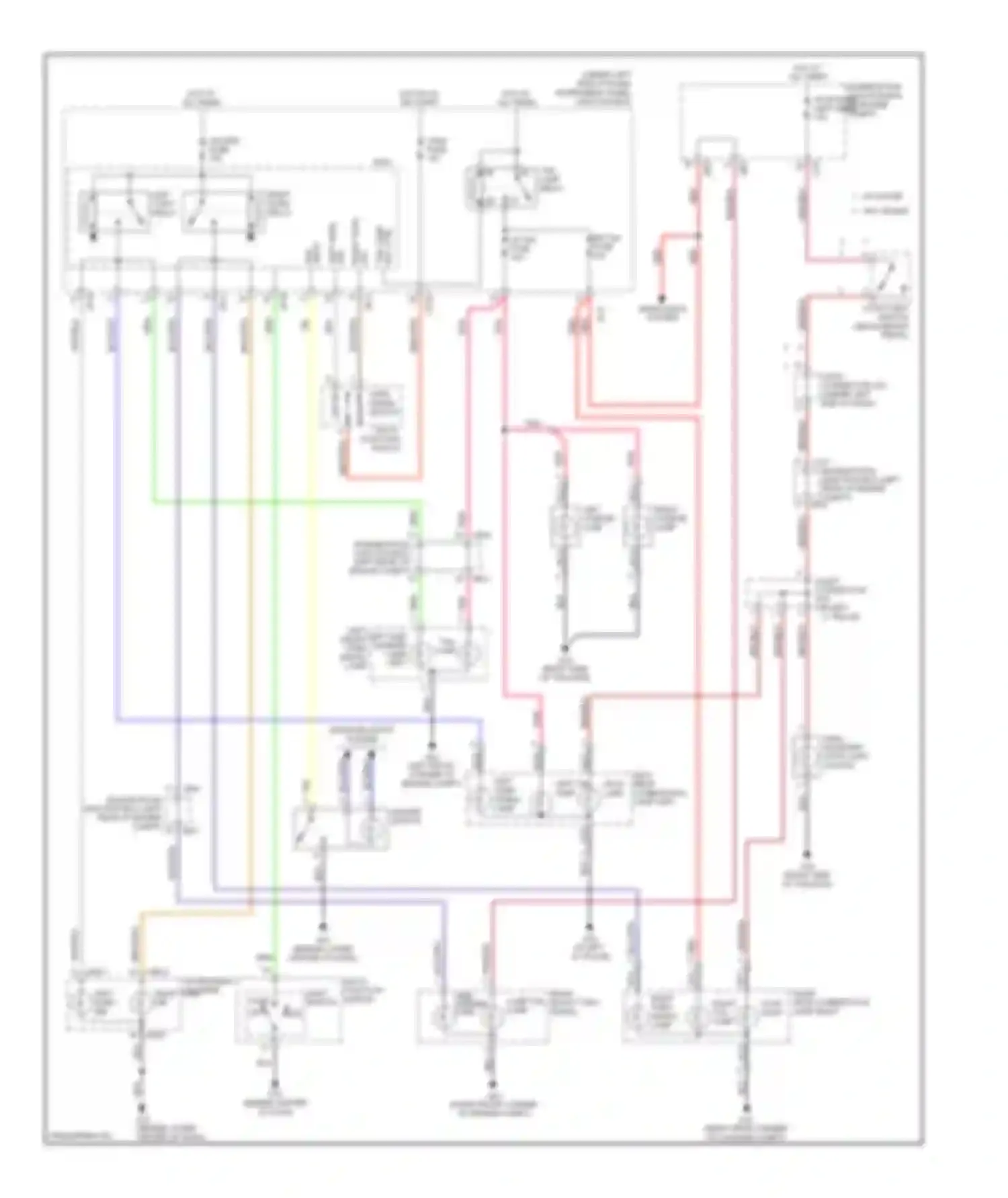 Wiring diagram multi- function switch for Kia Spectra II (2004-2008)