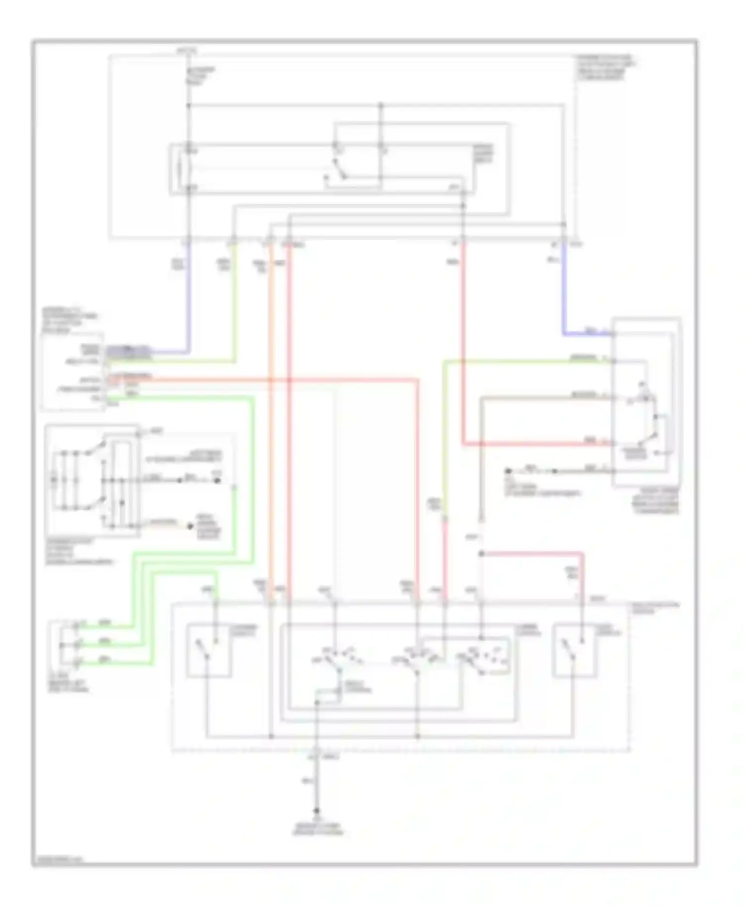 Wiring diagram multi- function switch for Kia Spectra II (2004-2008)