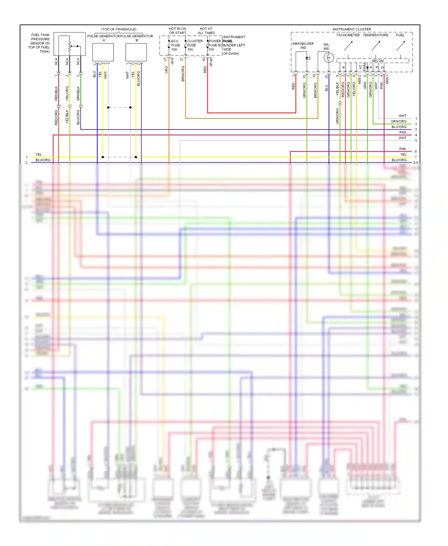 Wiring diagram immobilizer ind for Kia Spectra II (2004-2008) (2 of 2)
