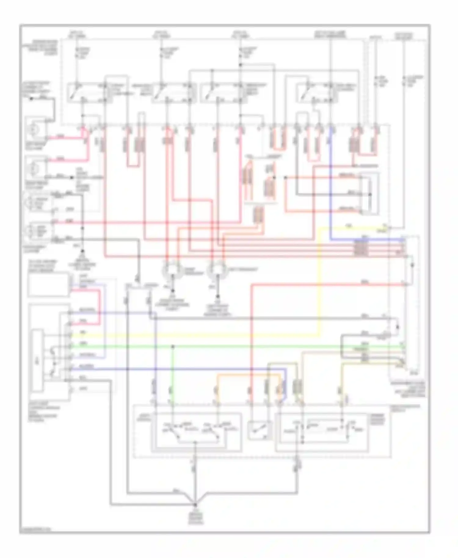 Wiring diagram left headlight for Kia Spectra II (2004-2008) (1 of 2)