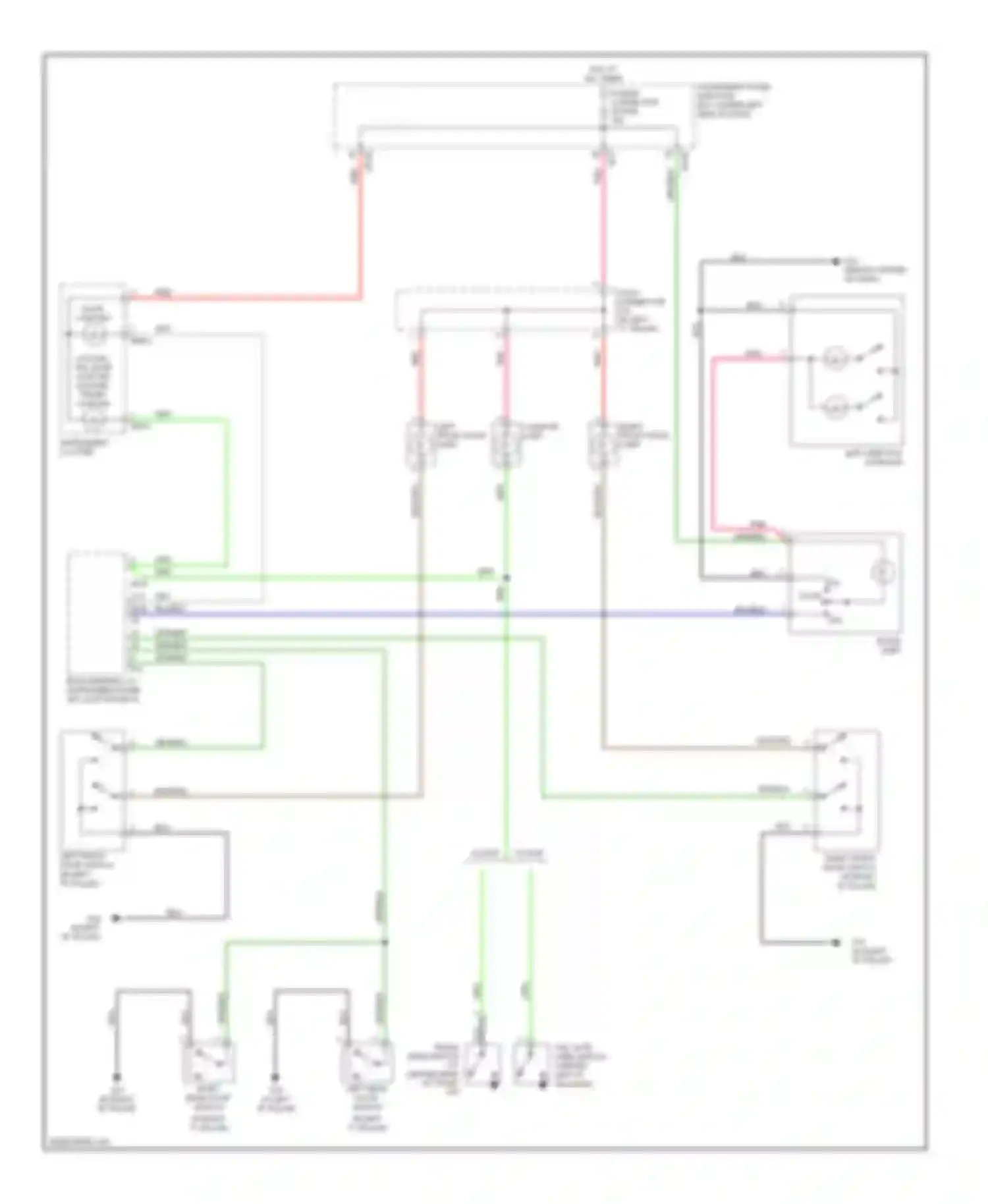 Wiring diagram right front door lamp for Kia Spectra II (2004-2008)