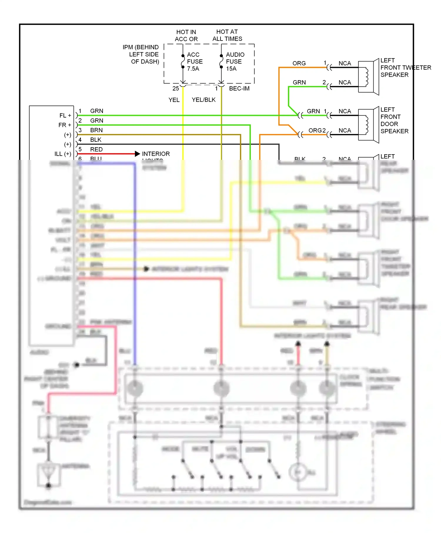 Wiring diagram nca for Kia Spectra II (2004-2008) (22 of 25)