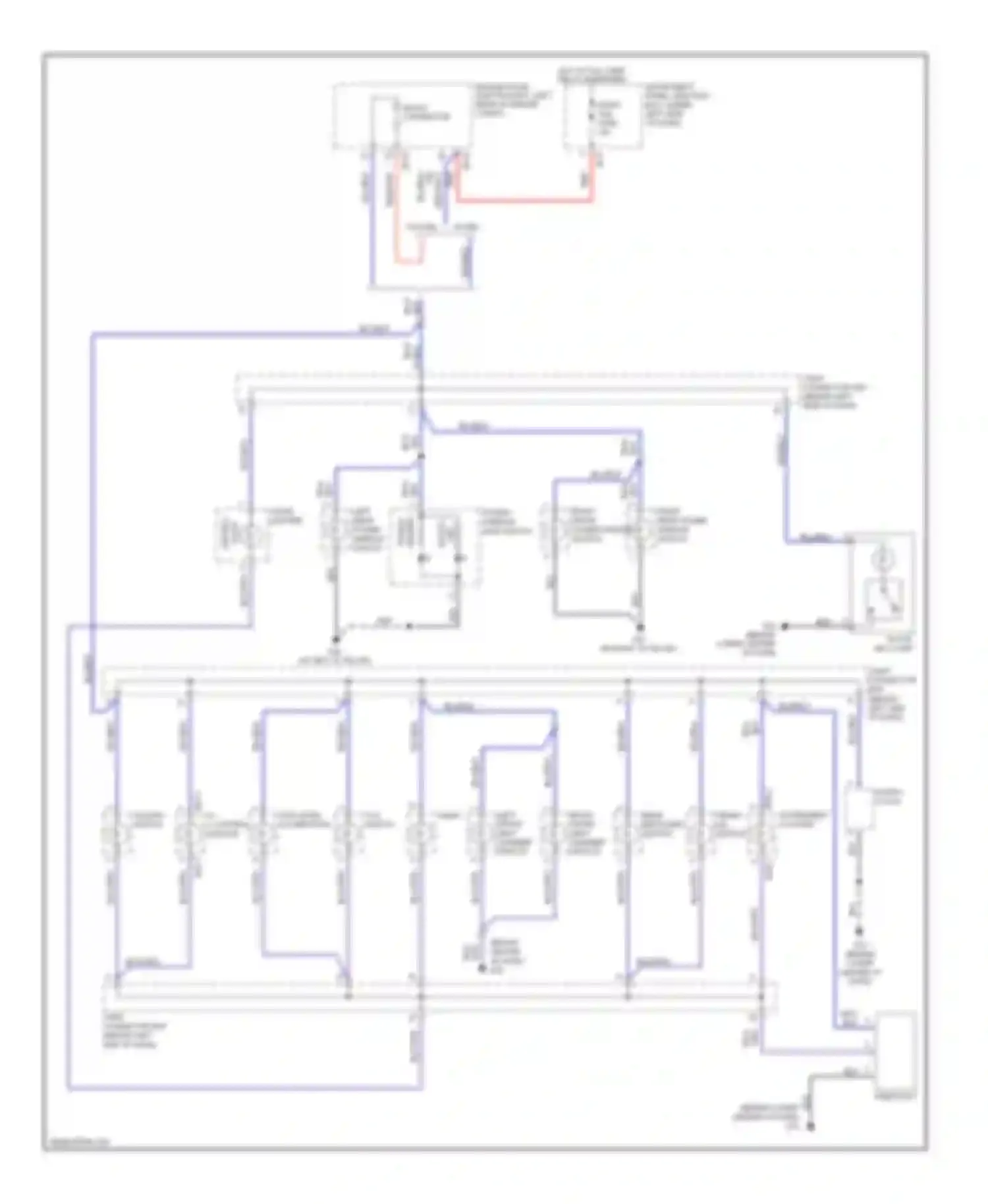 Wiring diagram right rear power window switch for Kia Spectra II (2004-2008) (2 of 3)
