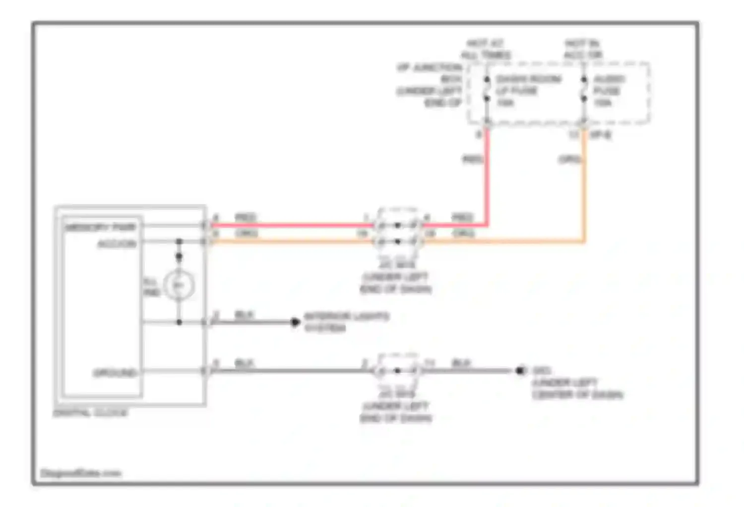 Sportage Kia II facelift (2008-2010): Clock circuit