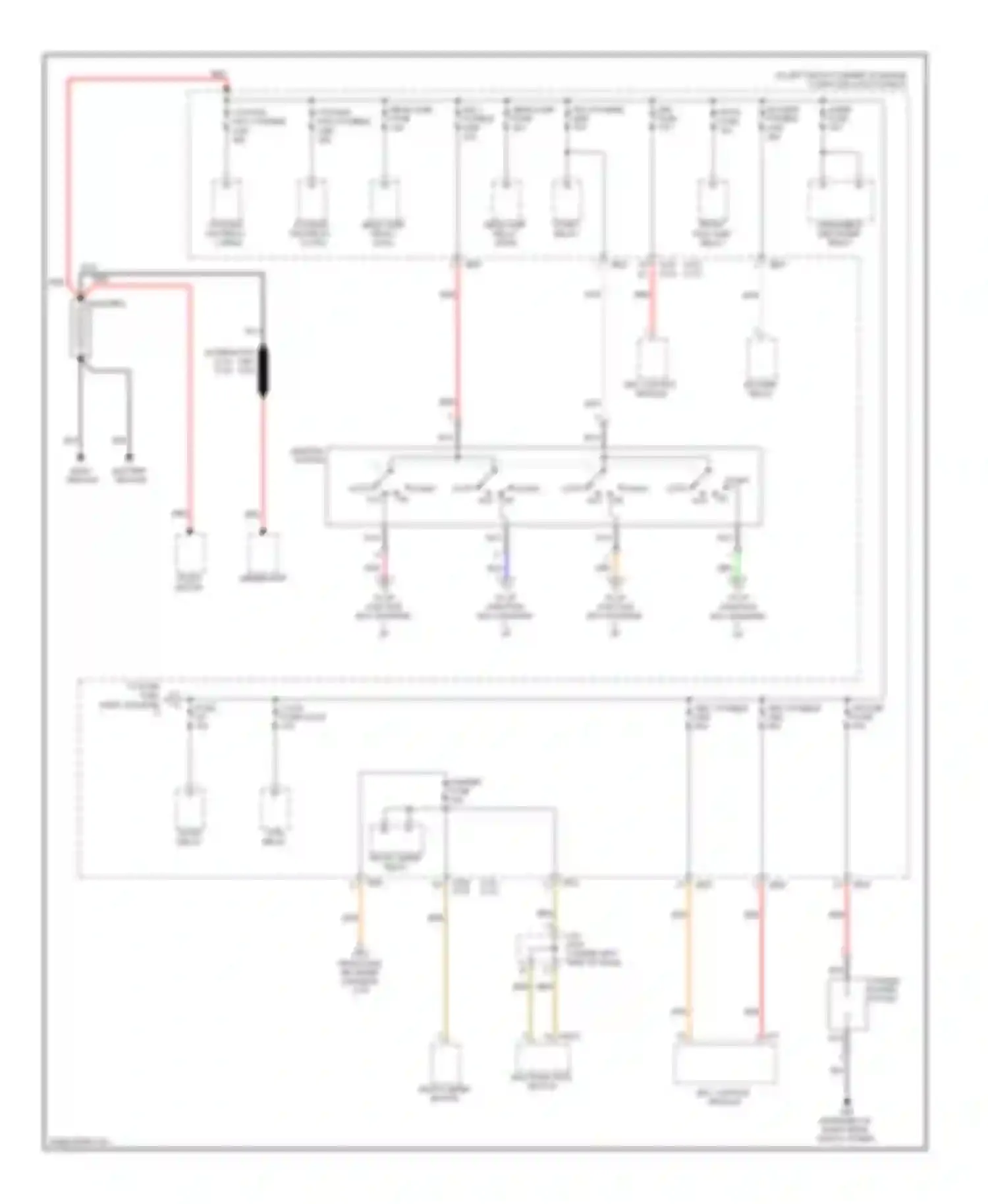 Sportage Kia II facelift (2008-2010): Power distribution circuit (1 of 7)