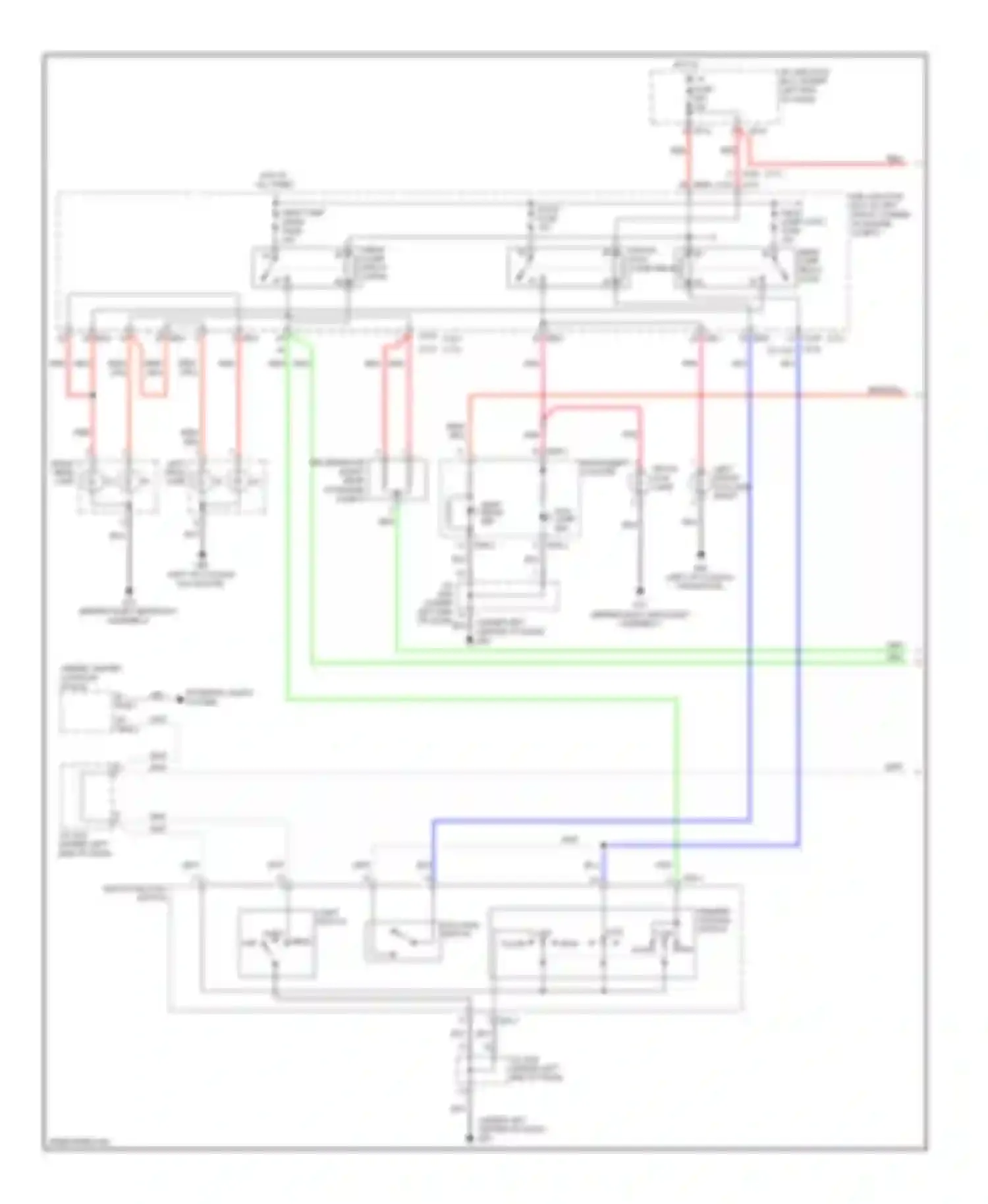 Wiring diagram left front fog lamp right front fog lamp for Kia Sportage II facelift (2008-2010) (1 of 2)
