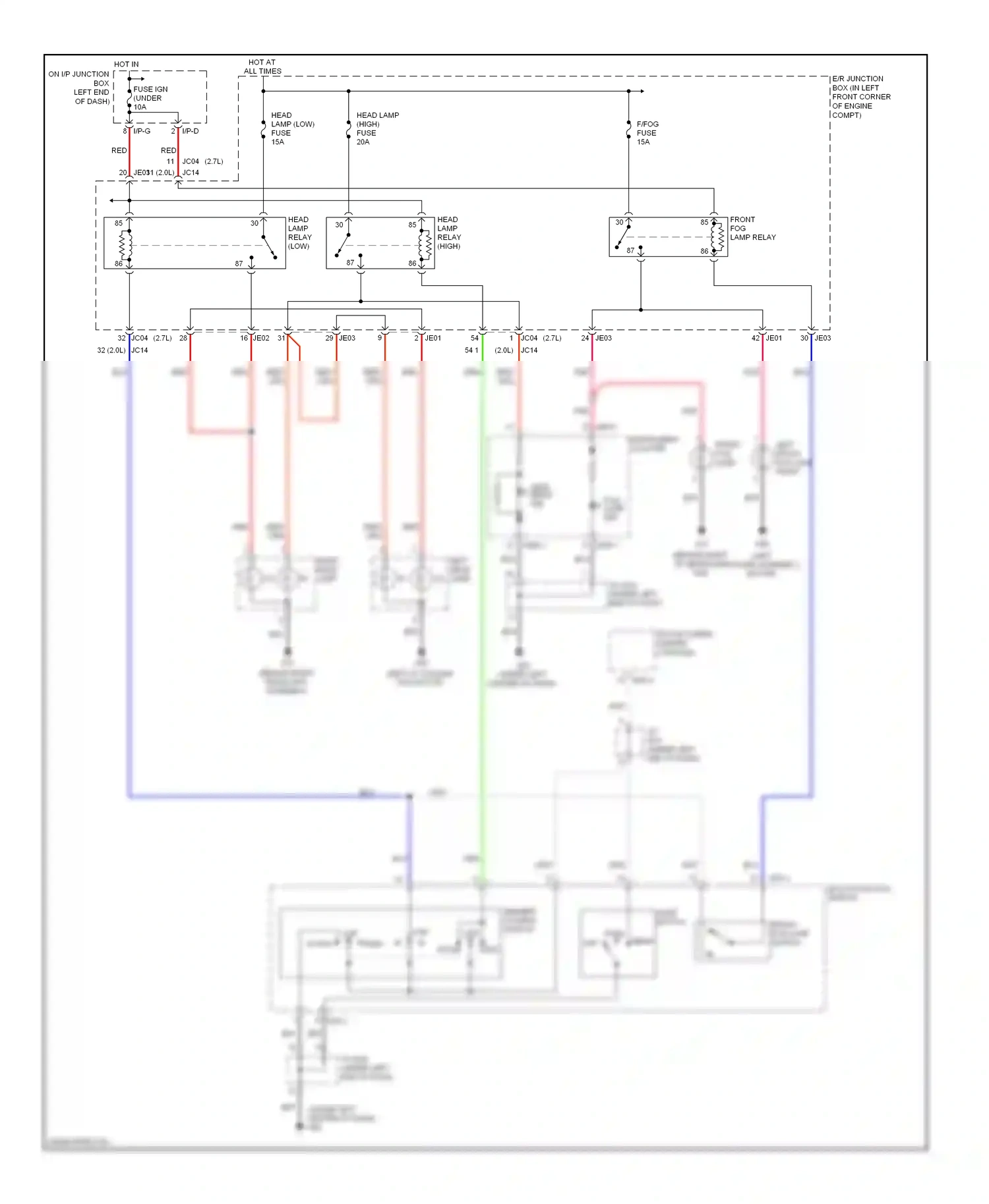 Kia Sportage II facelift (2008-2010) multi- function switch wiring diagram  (8 of 10)