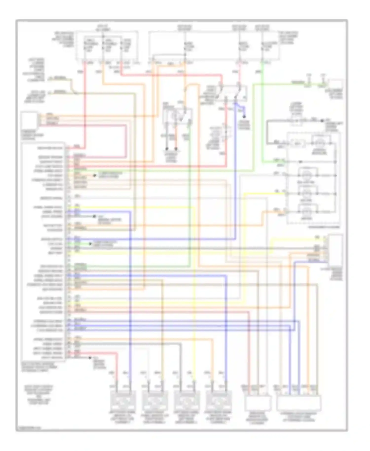 Wiring diagram wheel speed input wheel speed input wheel speed input wheel speed input ground for Kia Sportage II facelift (2008-2010) (1 of 1)