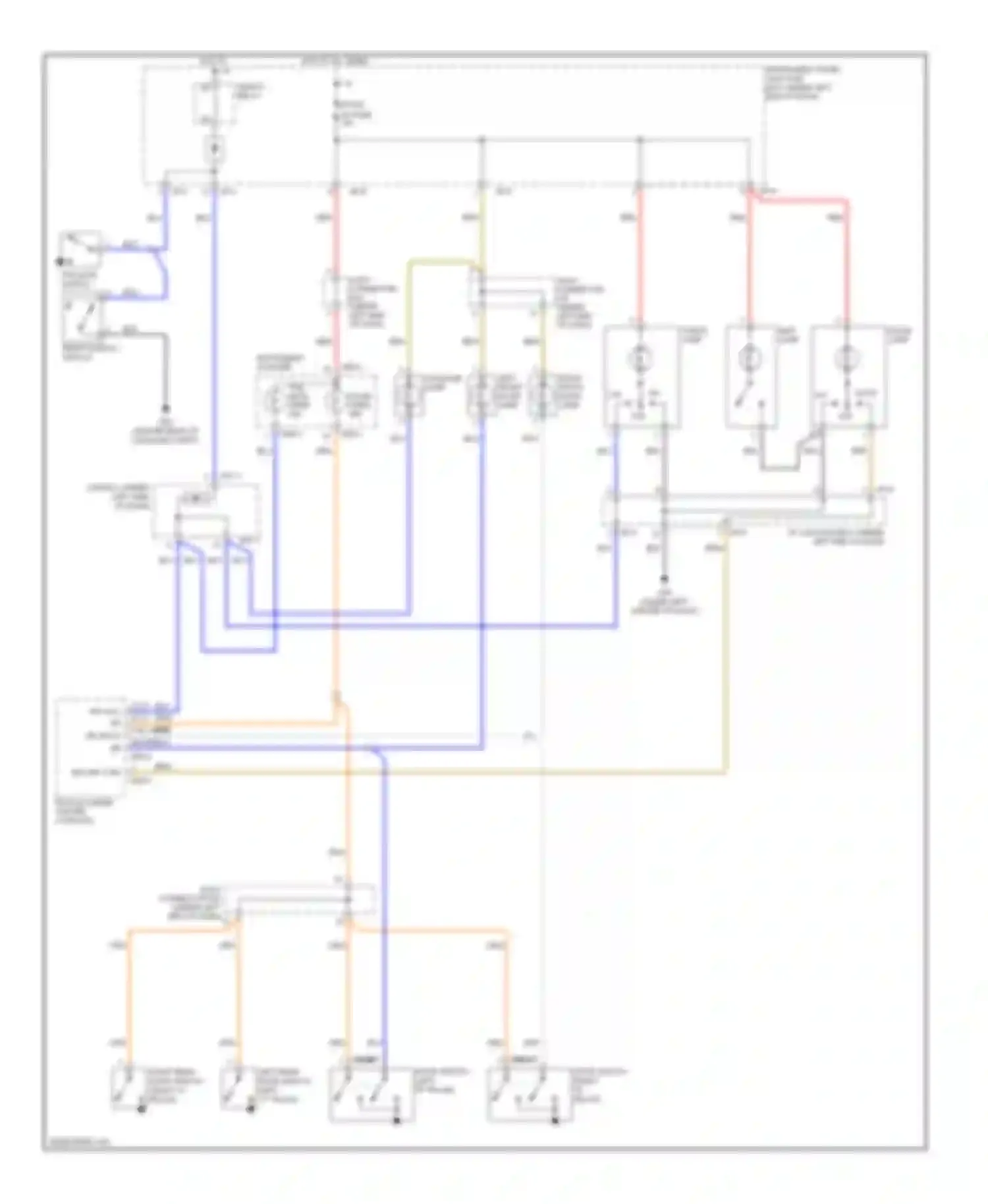 Sportage Kia II (2004-2008): Courtesy lamps circuit