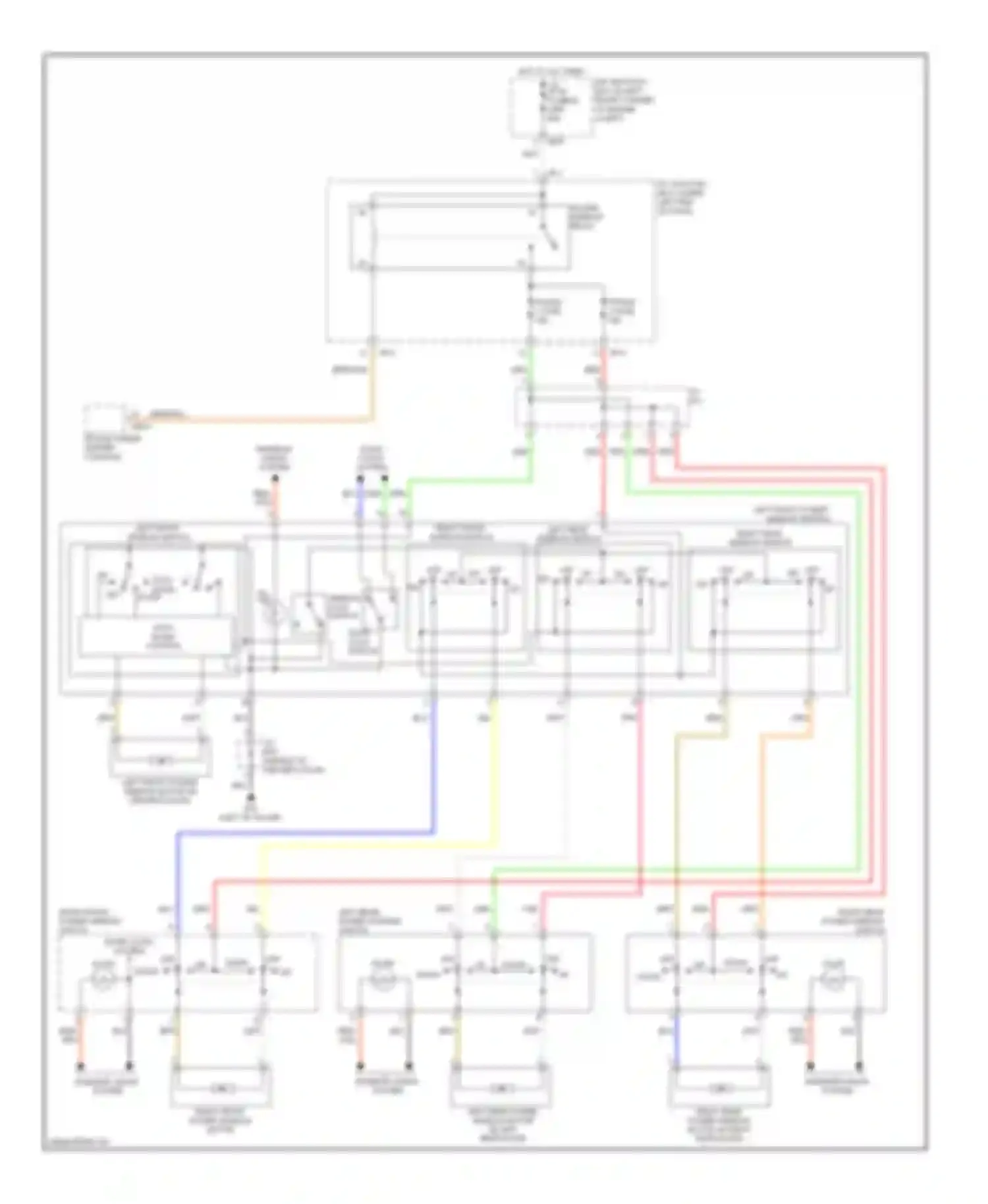 Sportage Kia II (2004-2008): Power windows circuit