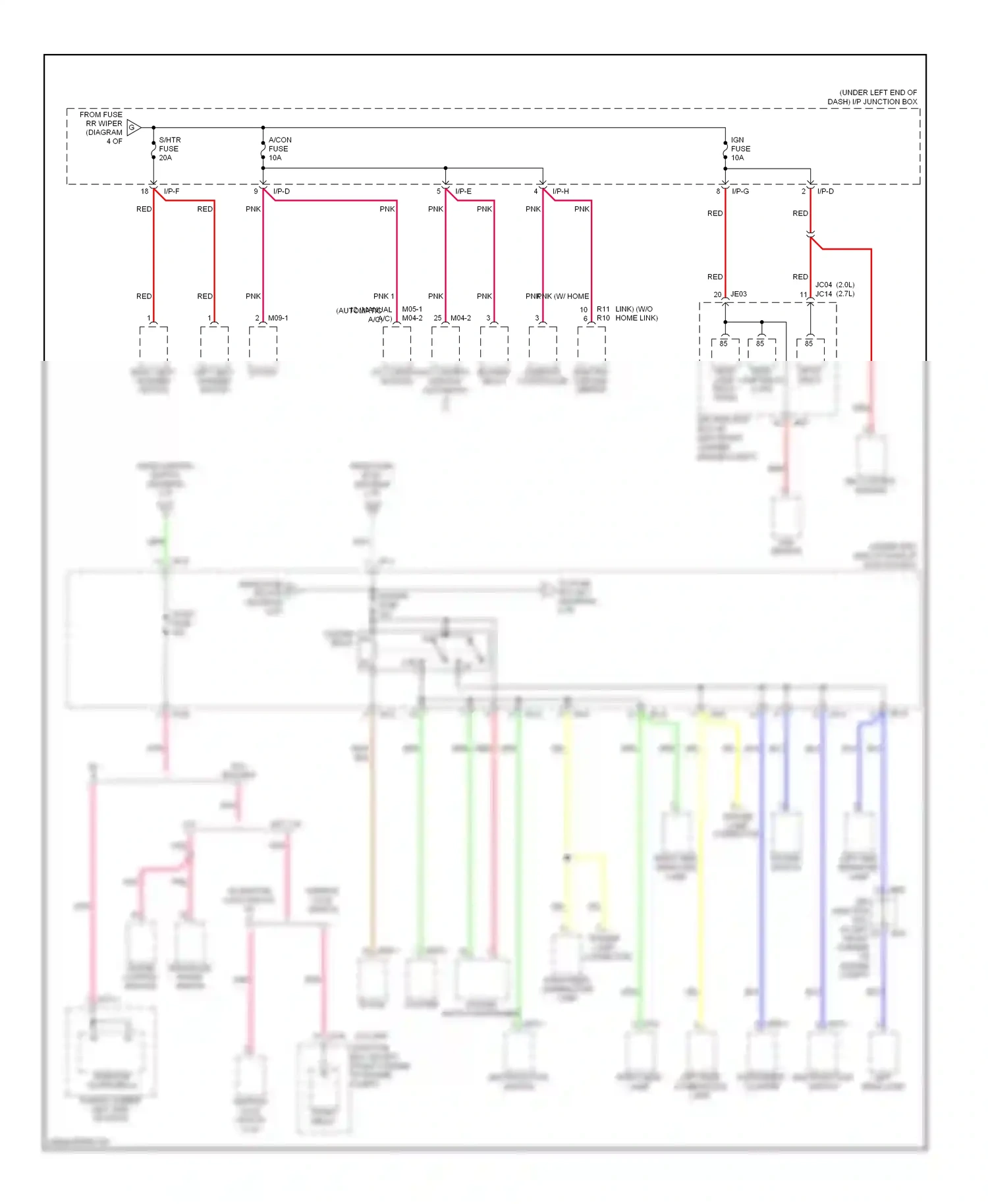 Wiring diagram engine compt) for Kia Sportage II (2004-2008) (1 of 1)