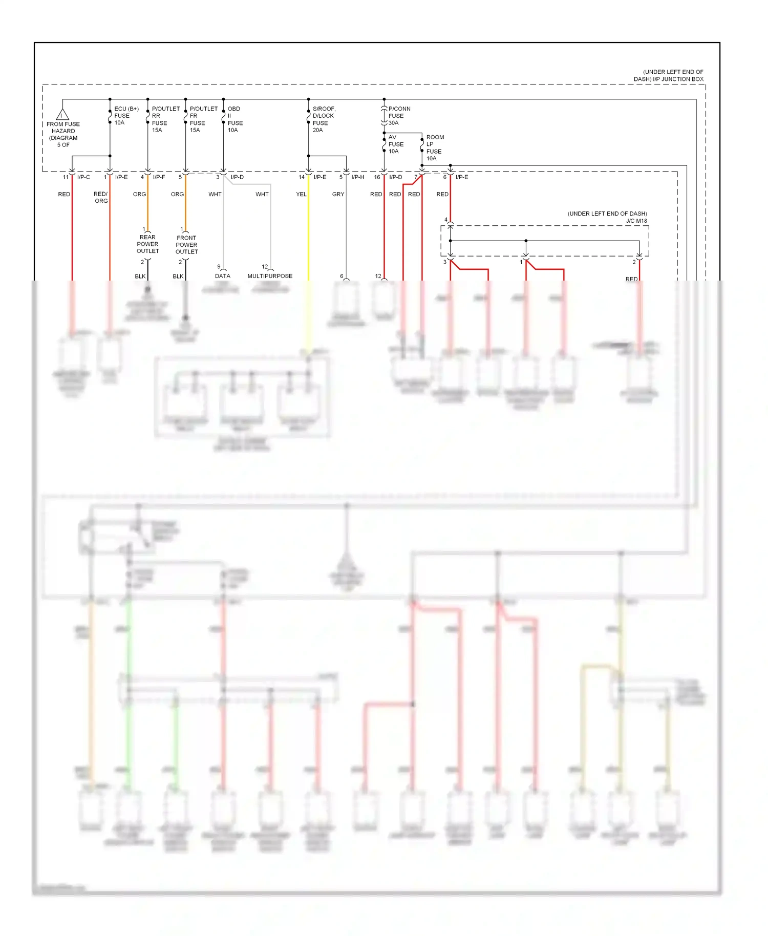 Wiring diagram i/p-e for Kia Sportage II (2004-2008) (18 of 26)