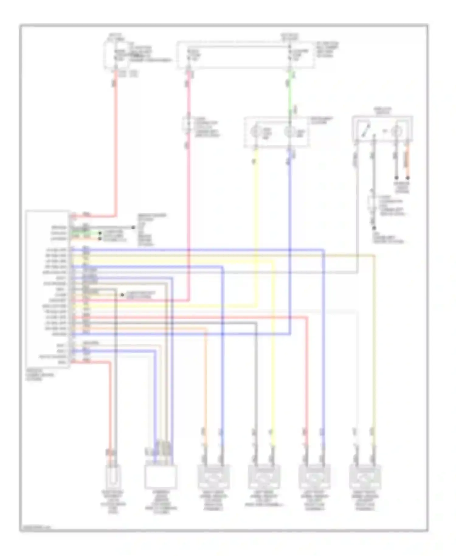 Wiring diagram rf whl spd lf whl spd lr whl spd rr whl spd for Kia Sportage II (2004-2008) (1 of 1)