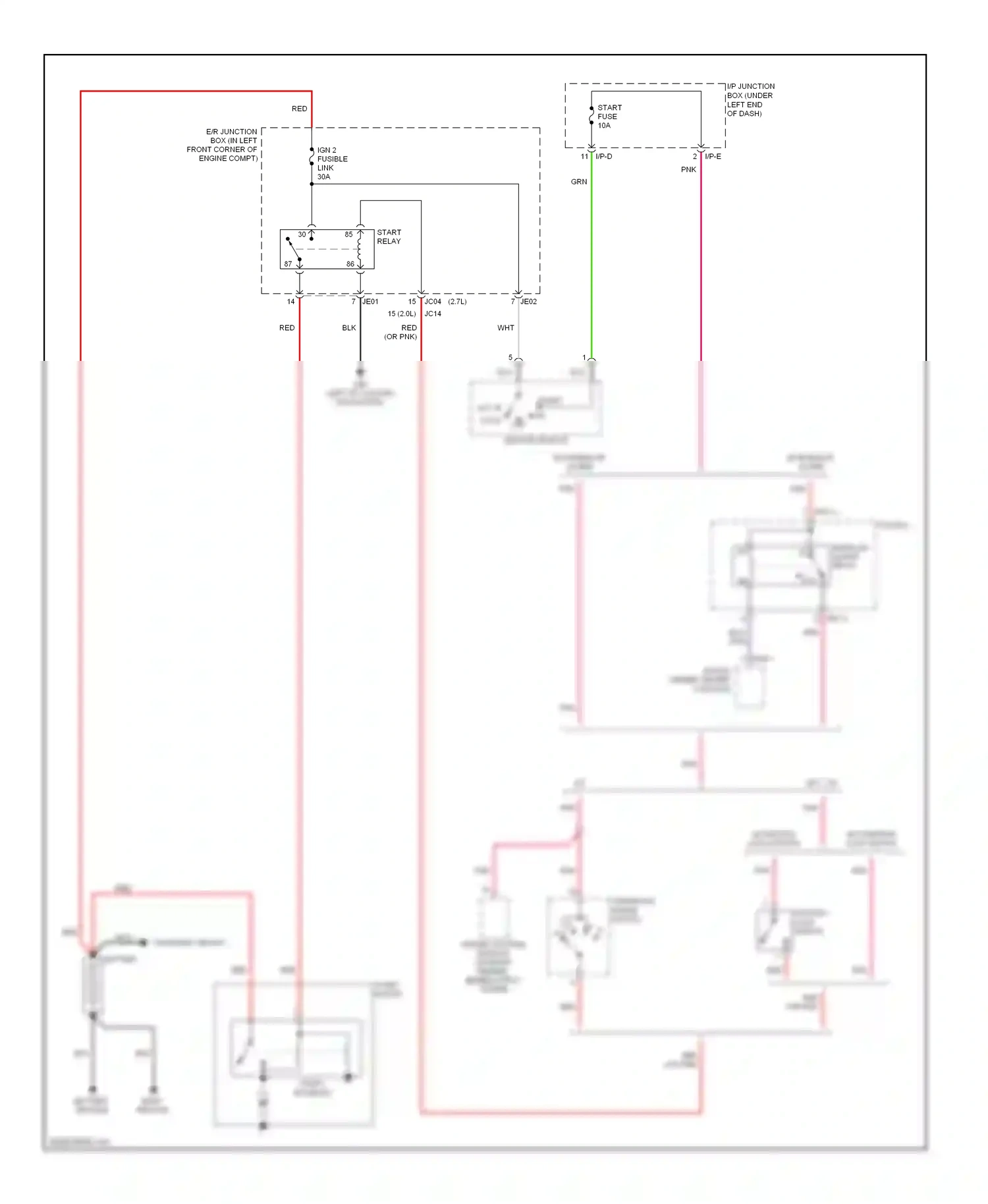 Wiring diagram transaxle range switch for Kia Sportage II (2004-2008) (2 of 2)