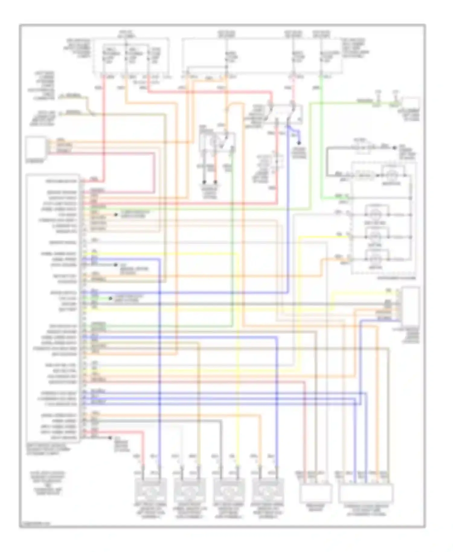 Wiring diagram wheel speed input wheel speed input wheel speed input wheel speed input ground for Kia Sportage II (2004-2008) (1 of 1)