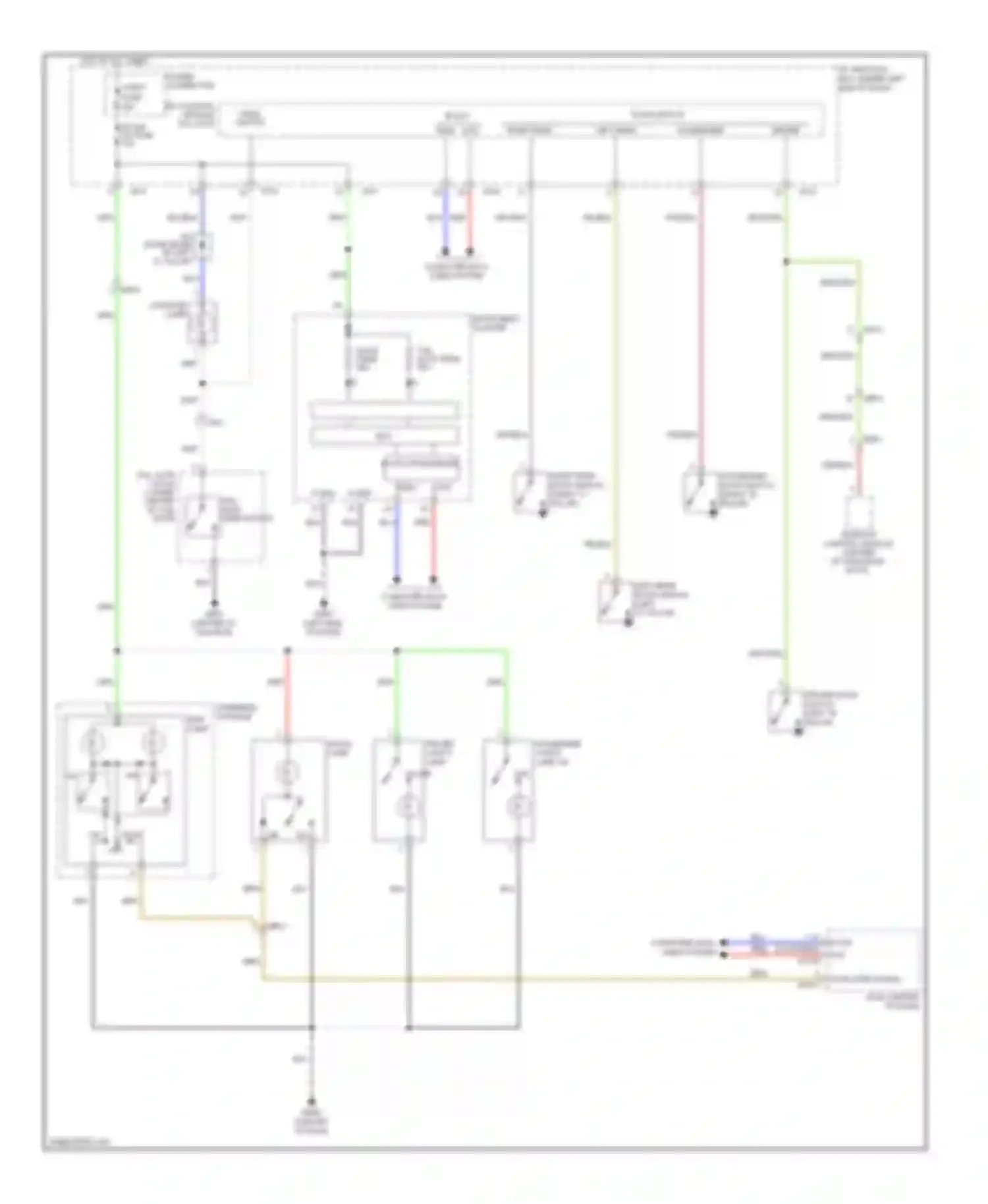 Sportage Kia III (2010-2014): Courtesy lamps circuit