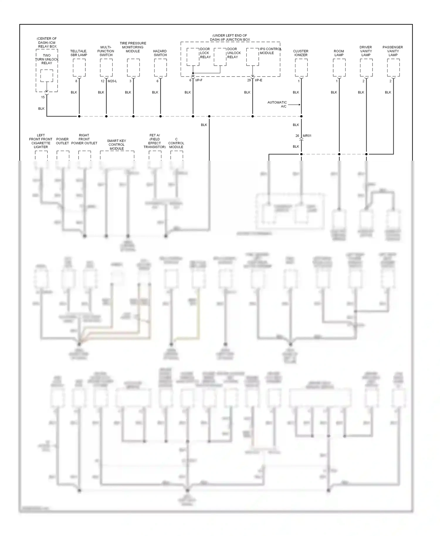 Wiring diagram automatic a/c for Kia Sportage III (2010-2014) (2 of 2)