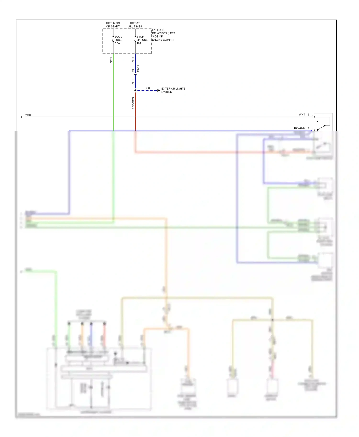 Wiring diagram esc module for Kia Sportage III (2010-2014) (1 of 4)