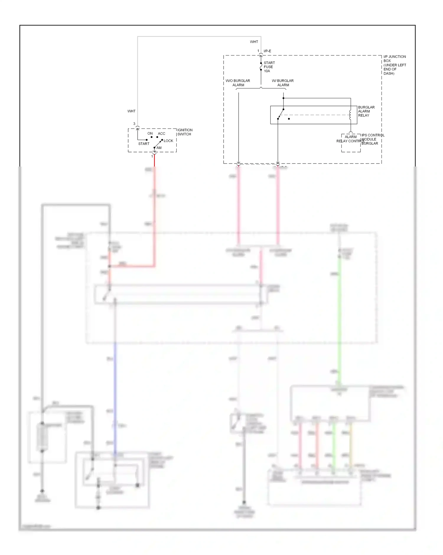 Wiring diagram ignition lock switch for Kia Sportage III (2010-2014) (1 of 1)