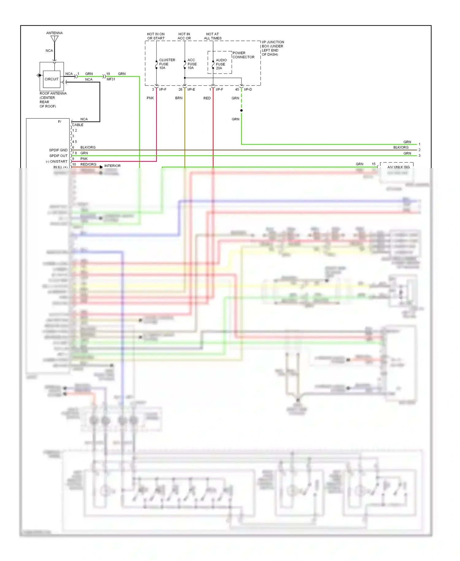 Wiring diagram i/p-e for Kia Sportage III (2010-2014) (39 of 50)