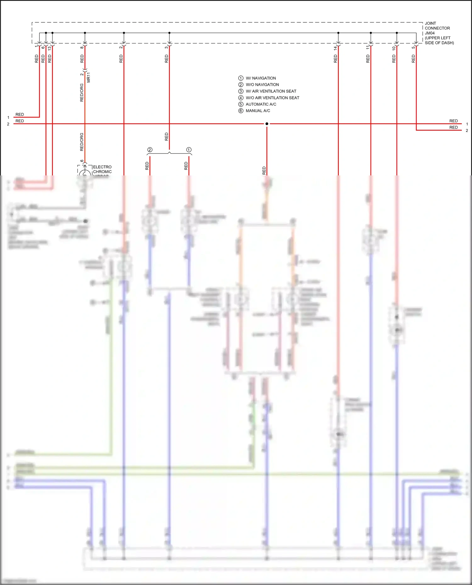 Wiring diagram a/c control module for Kia Sportage IV facelift (2018-2022) (6 of 13)