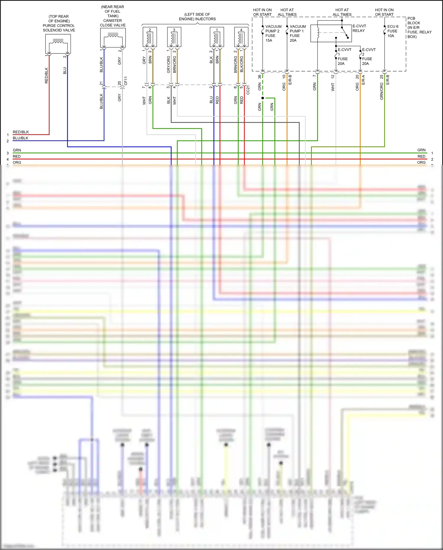 Wiring diagram eng ctrl rly ctrl for Kia Sportage IV facelift (2018-2022) (1 of 2)