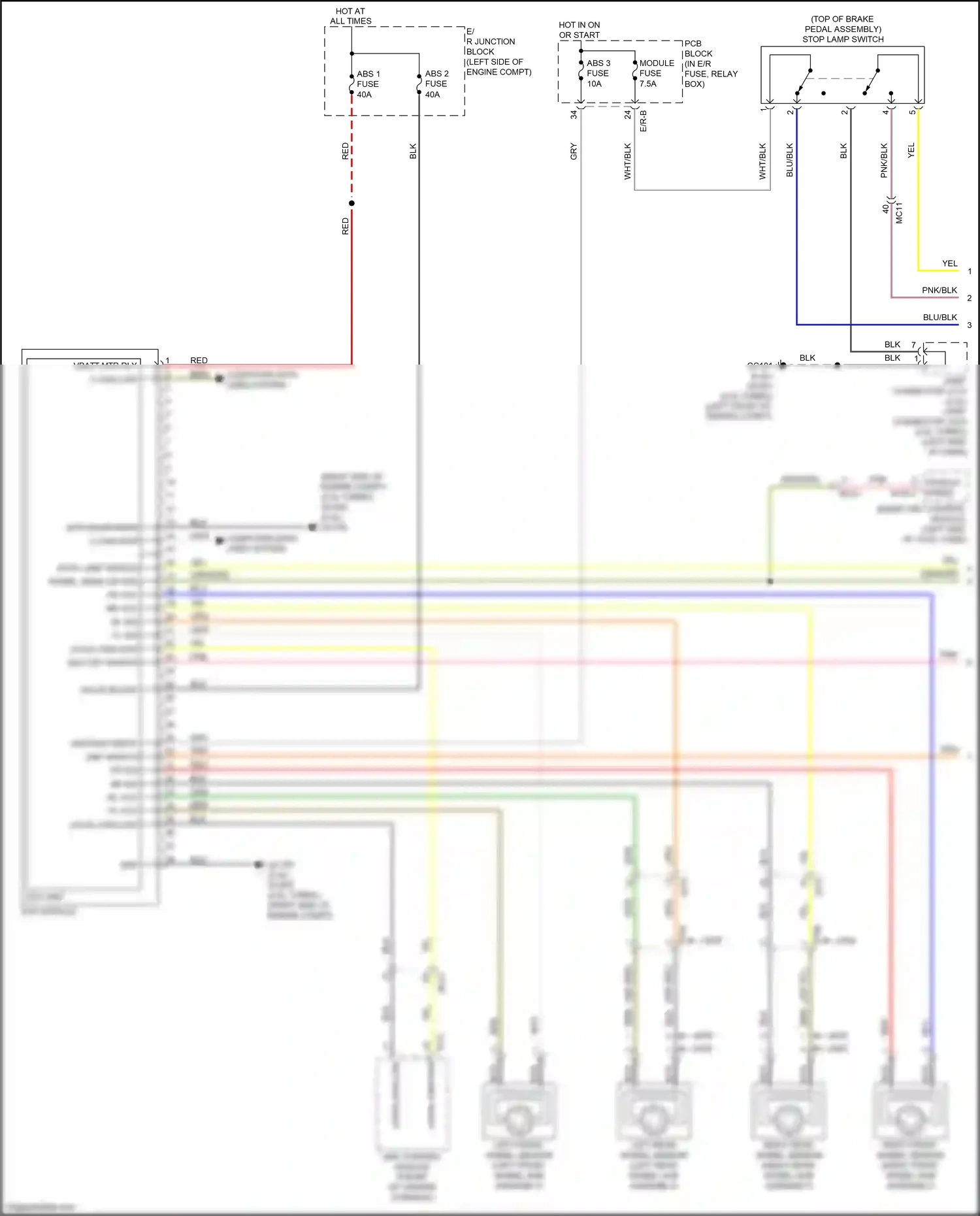Wiring diagram on/start input for Kia Sportage IV facelift (2018-2022) (2 of 28)