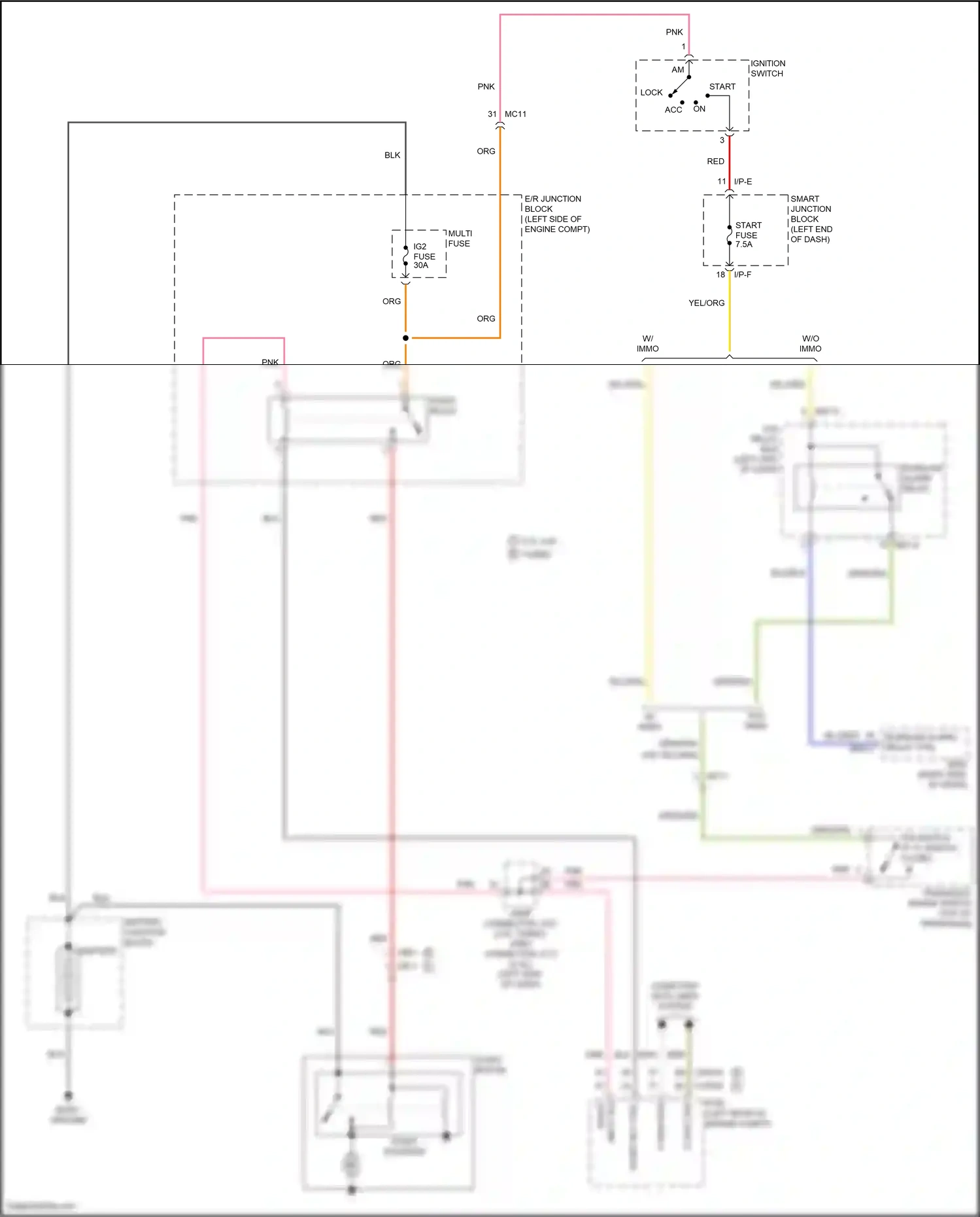 Wiring diagram transaxle range switch for Kia Sportage IV facelift (2018-2022) (3 of 4)