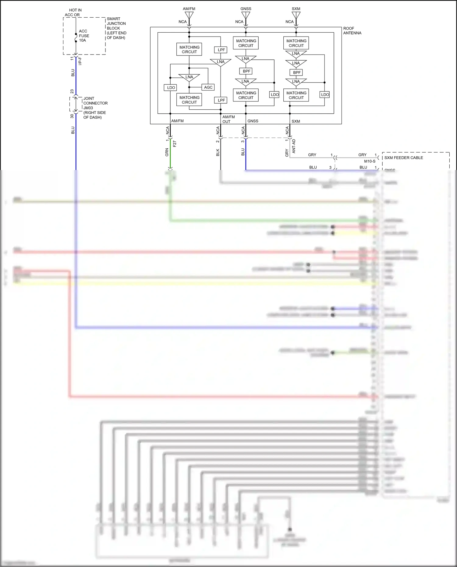 Wiring diagram acc/on input for Kia Sportage IV (2015-2018) (9 of 10)