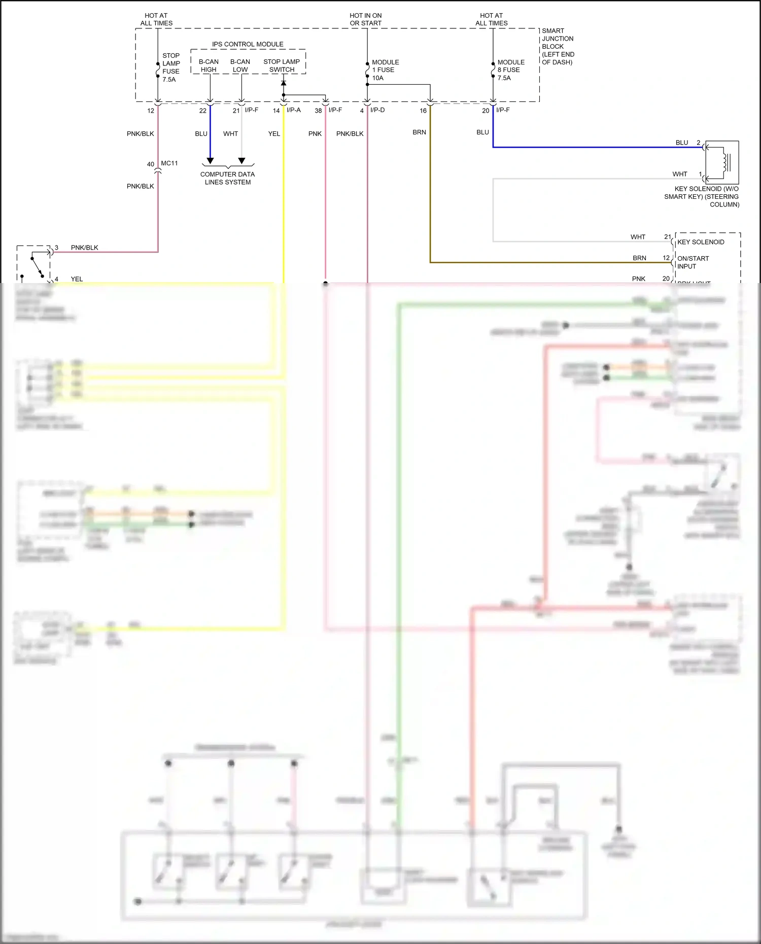 Wiring diagram esc module for Kia Sportage IV (2015-2018) (7 of 8)