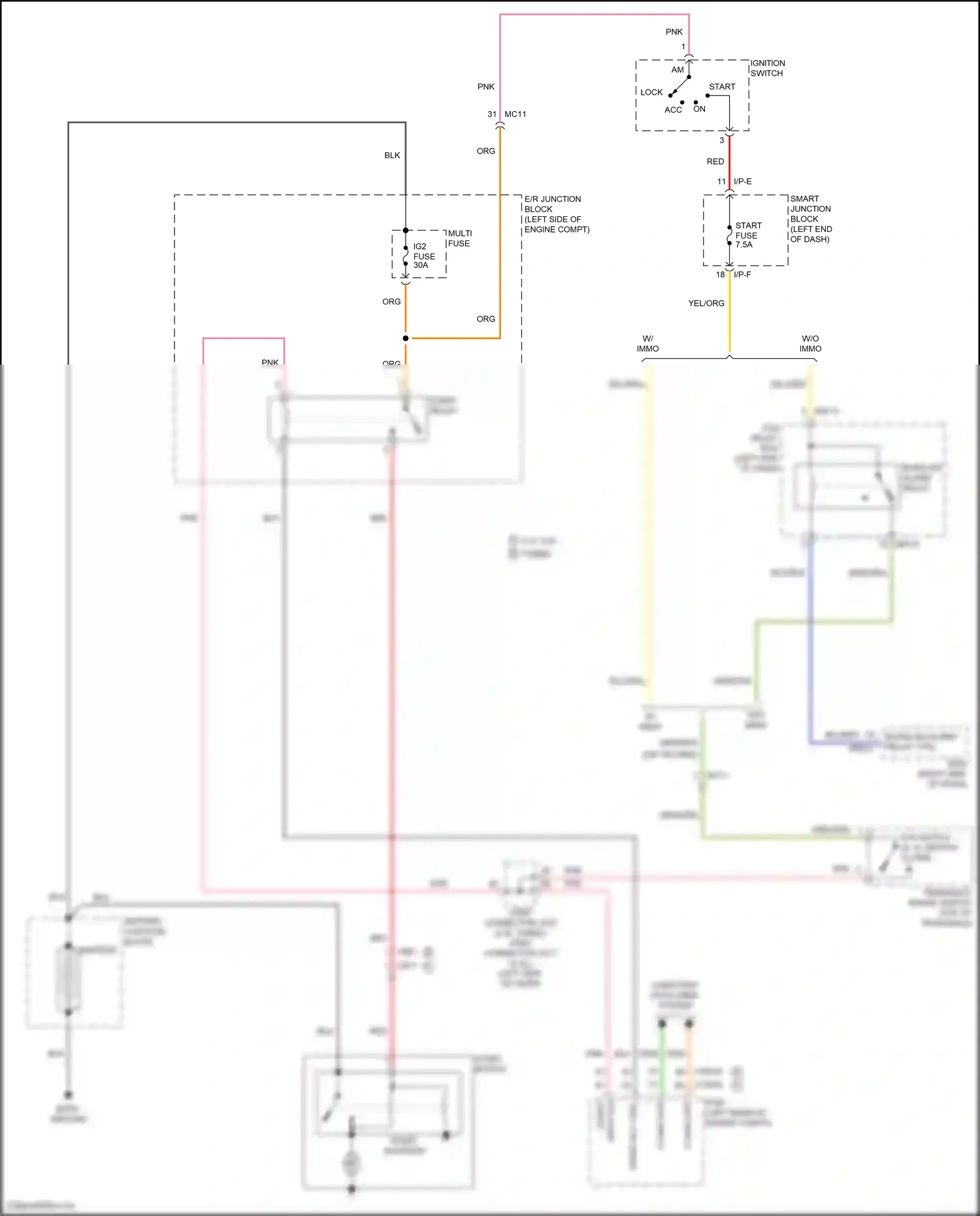 Wiring diagram ignition switch for Kia Sportage IV (2015-2018) (2 of 2)