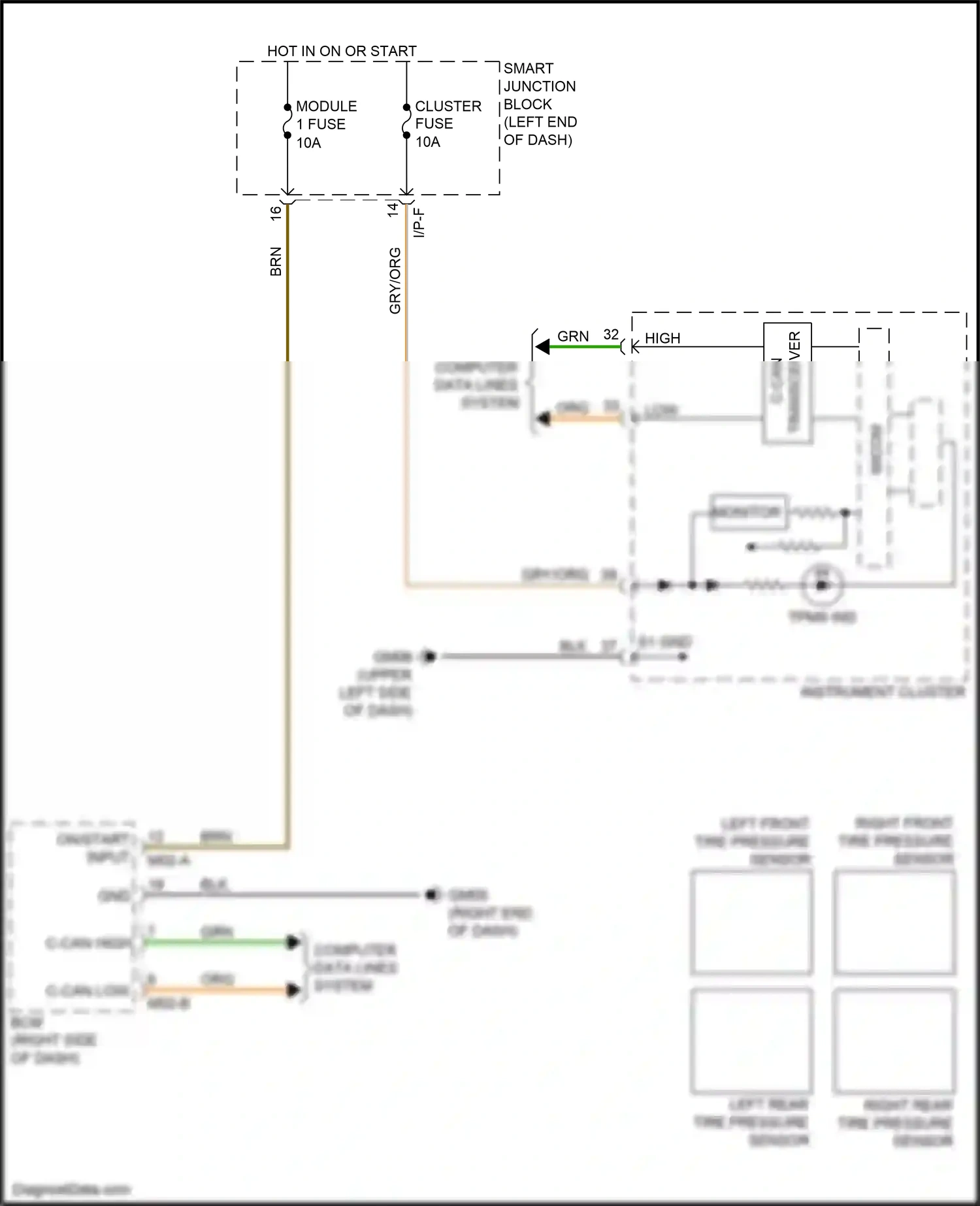 Wiring diagram on/start input for Kia Sportage IV (2015-2018) (20 of 29)