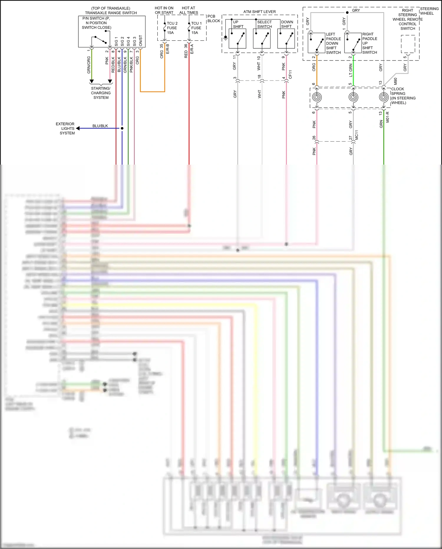 Wiring diagram select switch for Kia Sportage IV (2015-2018) (1 of 4)