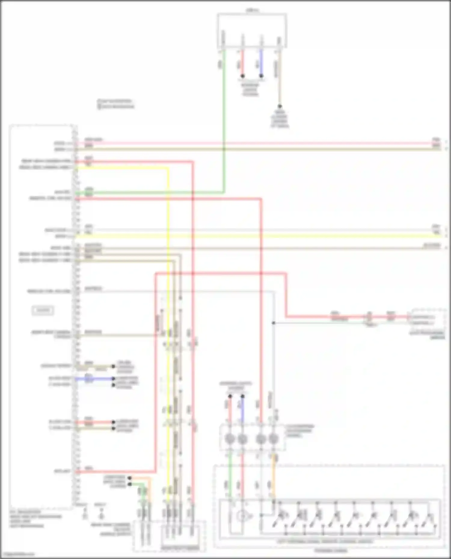 Wiring diagram rear view camera, tailgate handle switch for Kia Sportage V (2021-2024) (3 of 8)